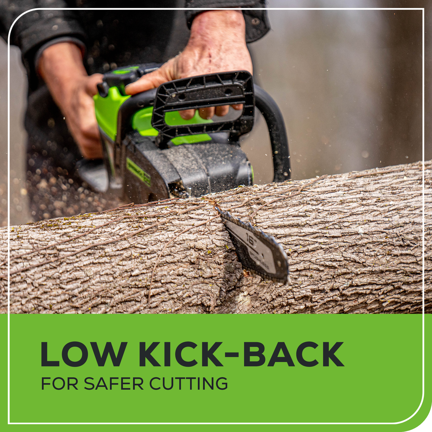 Scie à chaîne sans balais 18 po 60 V de Greenworks, batterie et chargeur non inclus