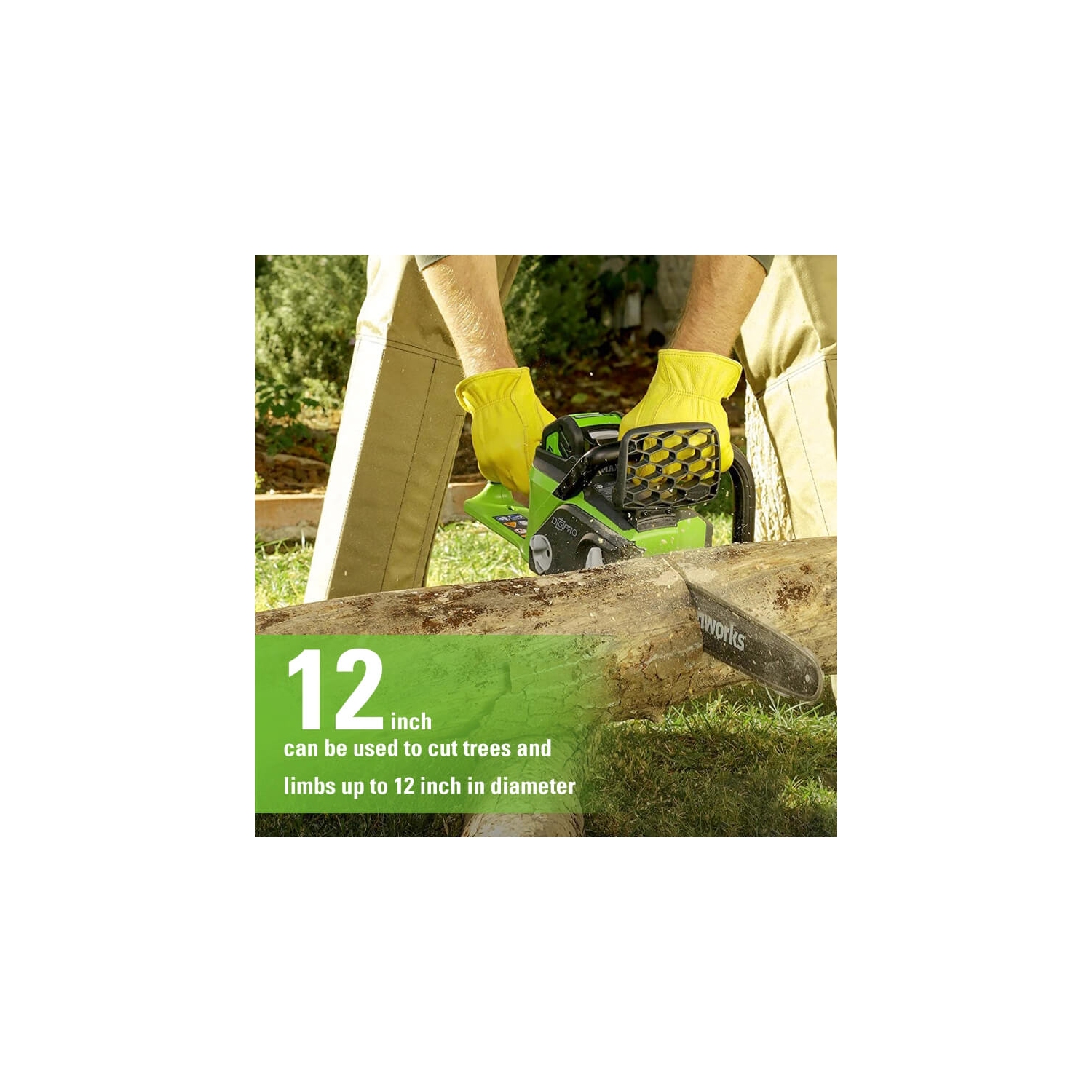 Scie à chaîne 40 V de 14 po de Greenworks, batterie 4,0 Ah et chargeur inclus