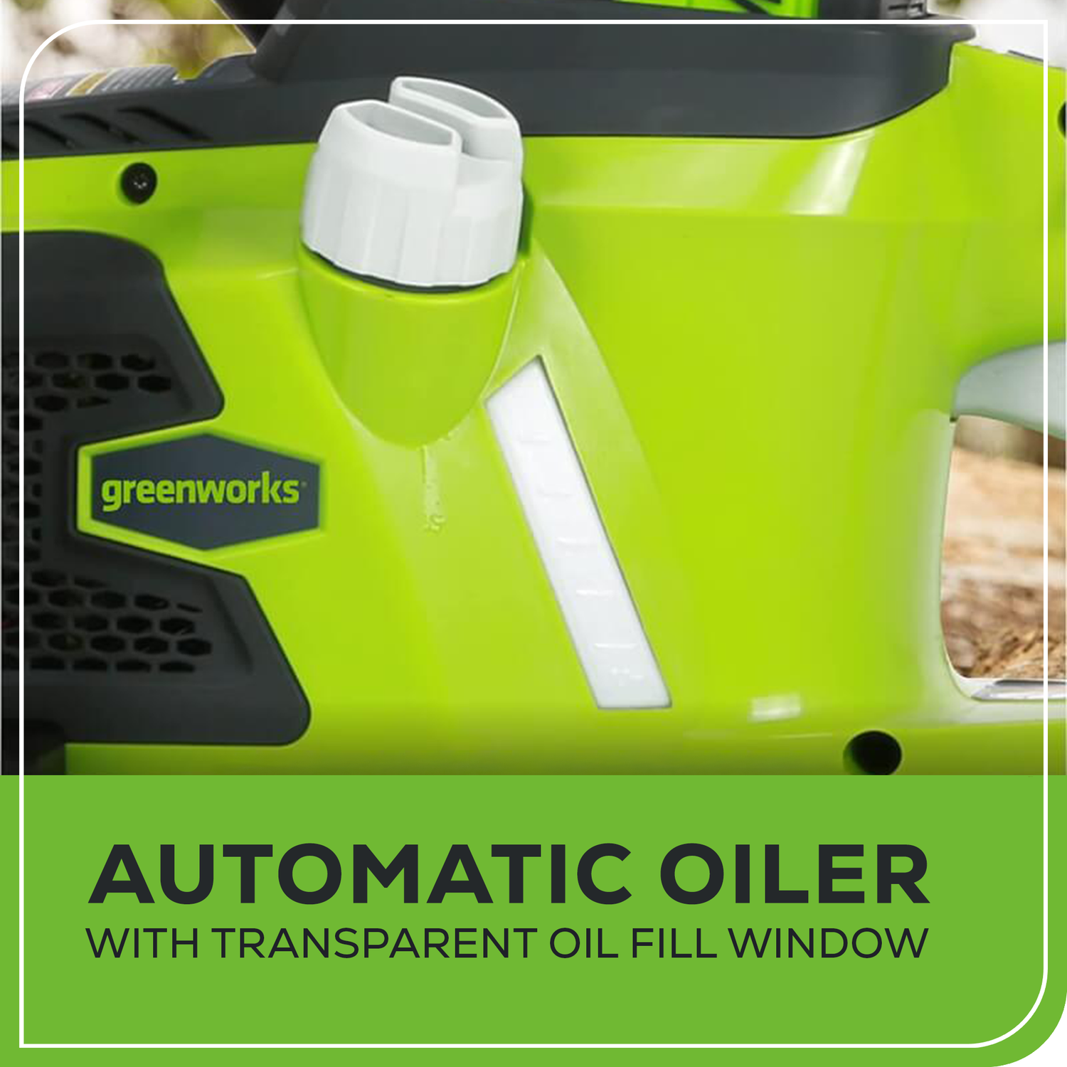 Scie à chaîne sans balais 40&nbsp;V de 16&nbsp;po de Greenworks, batterie et chargeur non inclus