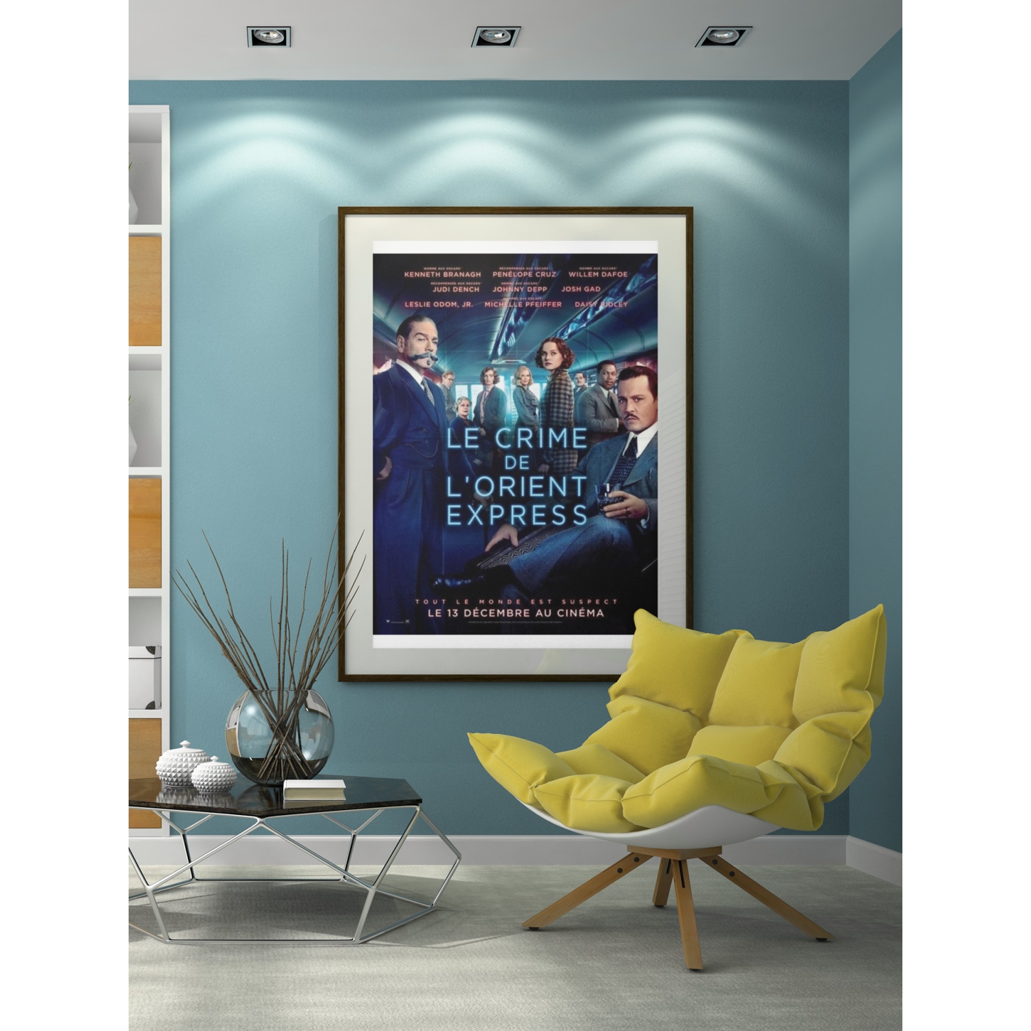 Décoration pour la maison - FRANÇAIS - MURDER IN THE ORIENT EXPRESS Affiche du film original recto verso 27×40