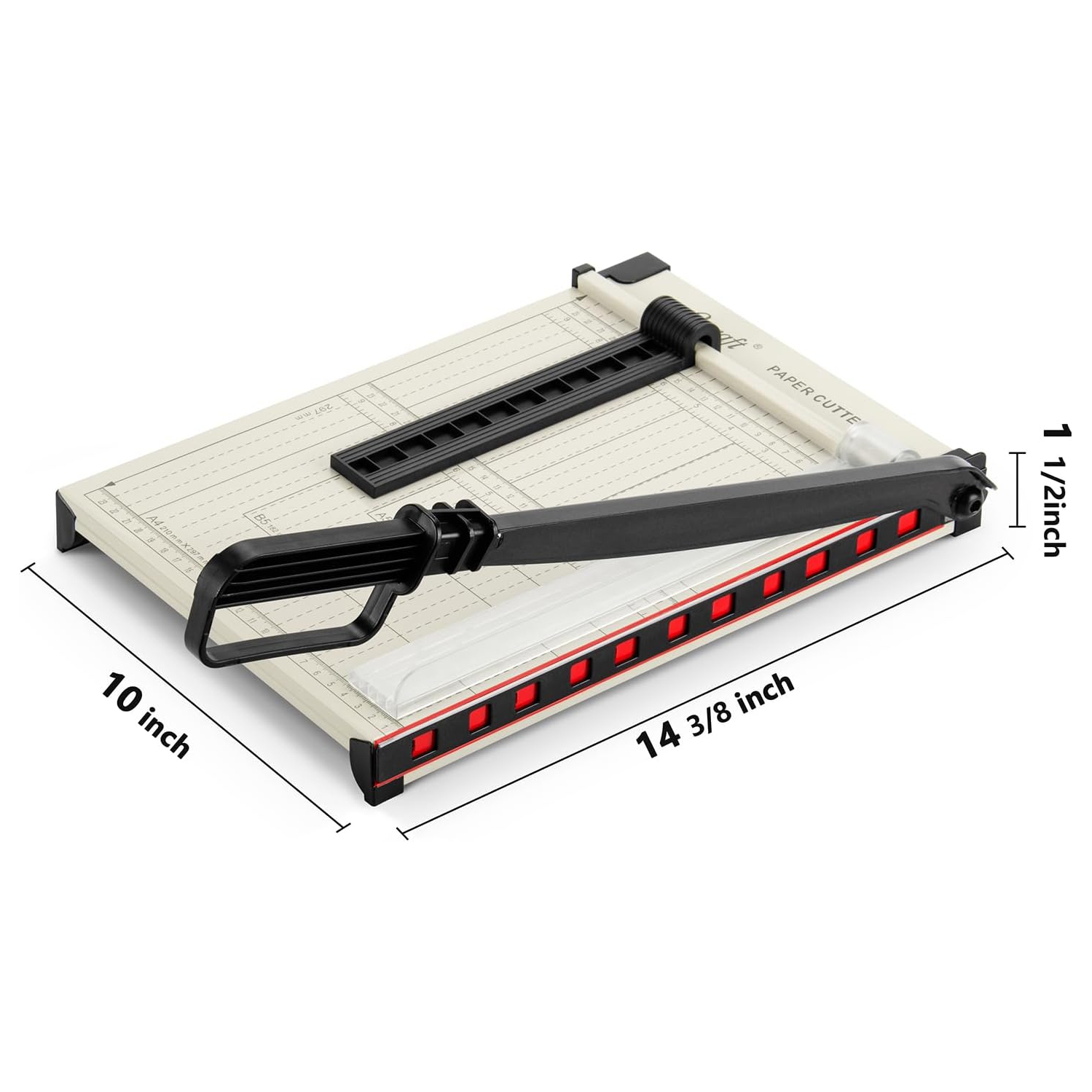 12" Guillotine Paper Cutter：Paper Trimmer Accurate Cutting with Safety Guard,15 Sheets Capacity,Magnetic Guide,Heavy Duty Metal Base, Perfect for