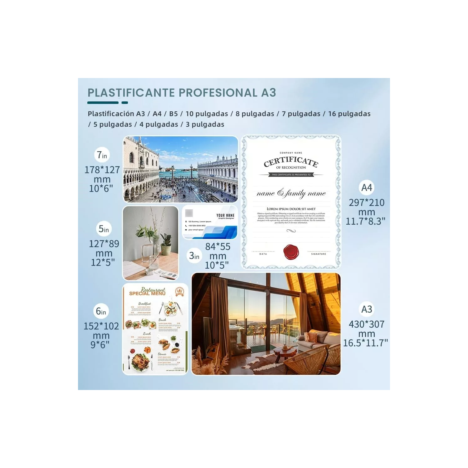 Laminator Machine 13 Inch Cold Thermal laminate machine for A3/A4/A5/A6, Personal Laminating machine for Home Office School