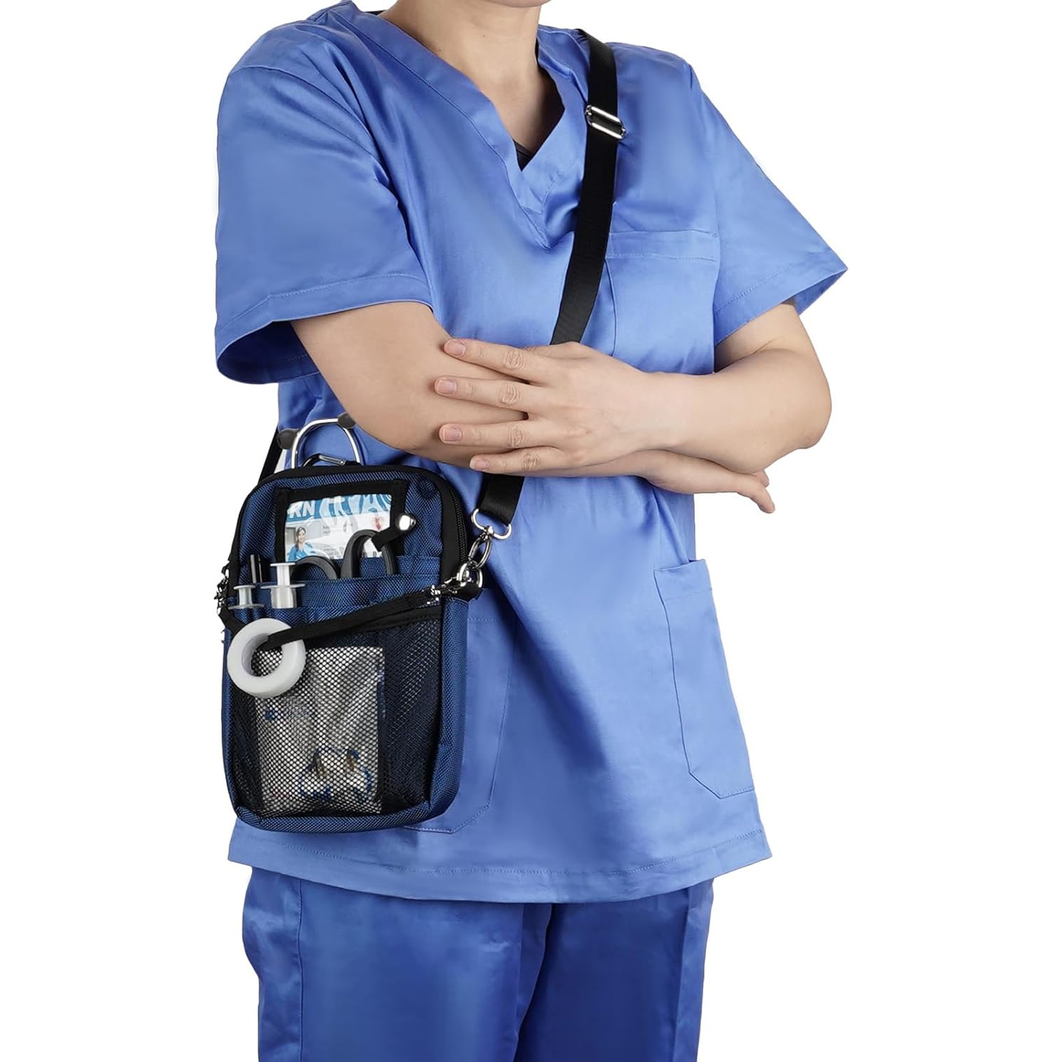 Nurse waist bag with tape holder, multiple compartments, medical equipment, waist bag, nursing storage bag, utility waist bag, pink