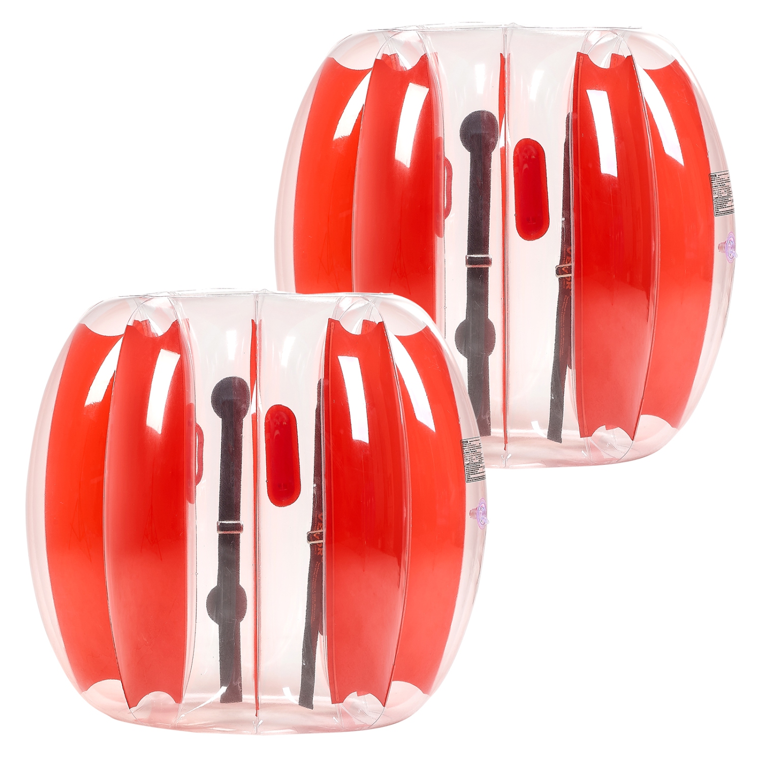 VEVOR 3FT/0.9M Inflatable Bumper Balls 2-Pack, Body Sumo Zorb Ball, Durable Thick PVC Human Hamster Bubble Knocker for Outdoor Sports Team Gaming
