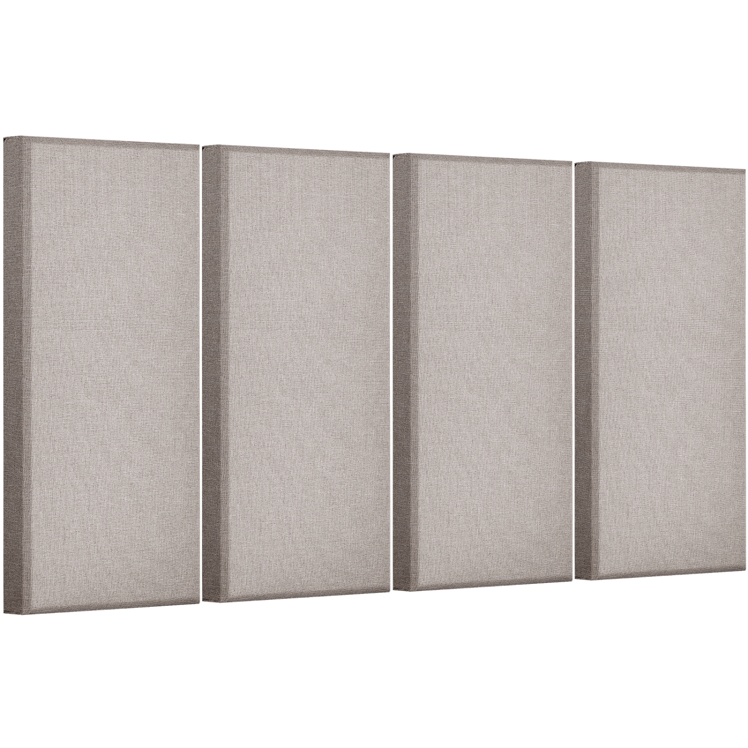 VEVOR 4 PCS Acoustic Panels, 2 inch Thick 23.6 x 11.8 inch Fiberglass Sound Absorbing Panels, Self-adhesive Soundproof Wall Boards, for Studios,