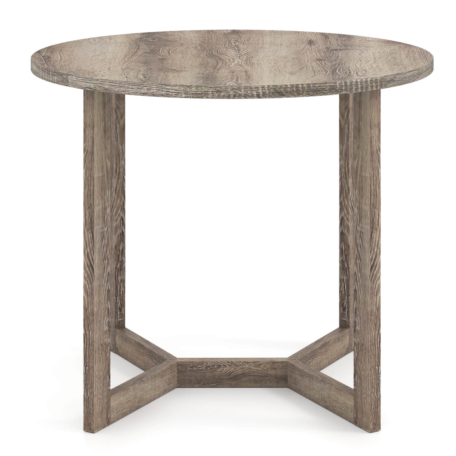 Costway 36 Inch Wood Dining Table for 2-4 People with Wing-shaped Pedestal Base Gray/Black