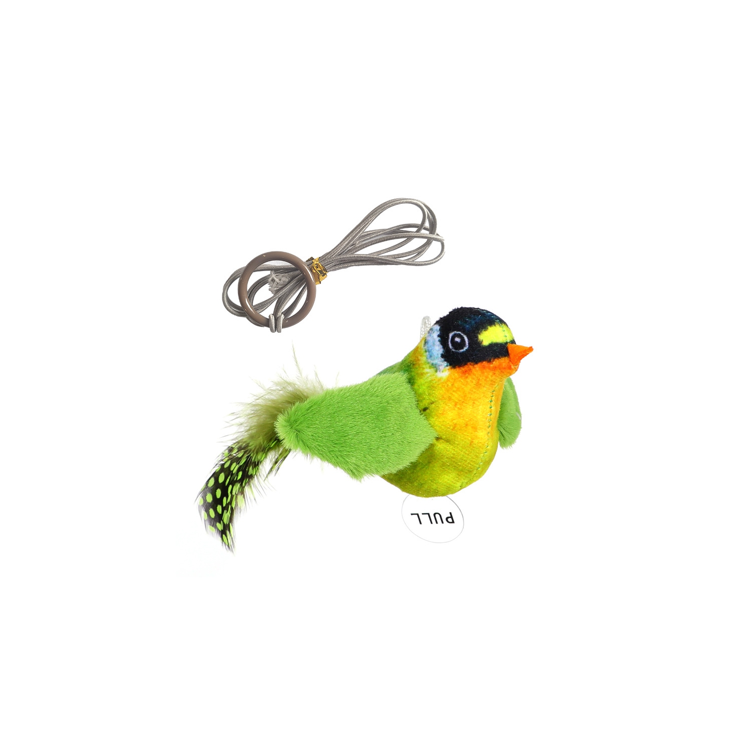 Cat Toys Chirping Bird, Suitable for Cat Wand Toys, Interactive Toys for Indoor Kitty Kitten Exercise, Green