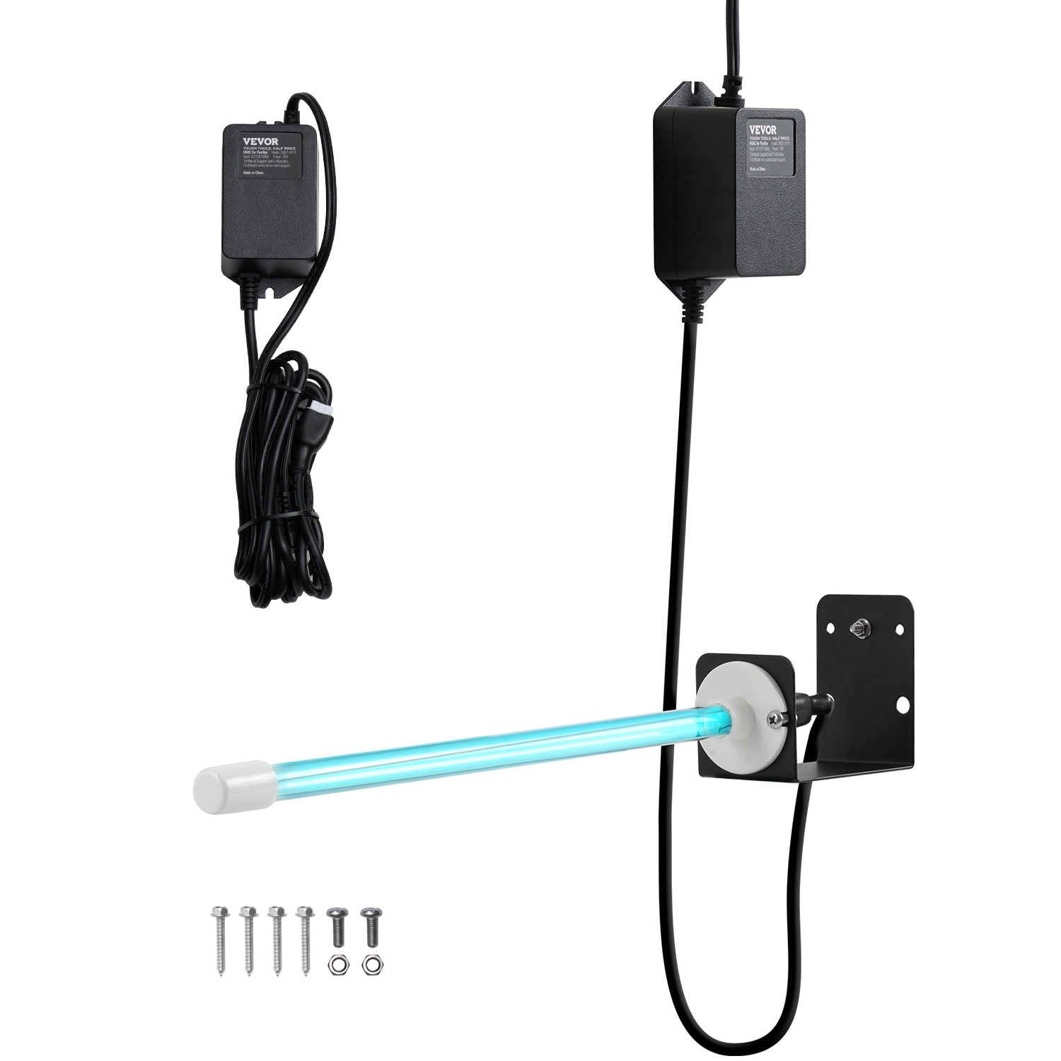 VEVOR 18W 14inch HVAC Air Purifier, UV UVC Light Coil Cleaner with Magnet in Duct for Ac Duct, Air Scrubber with 1 Replacement Bulb,HVAC UV lights