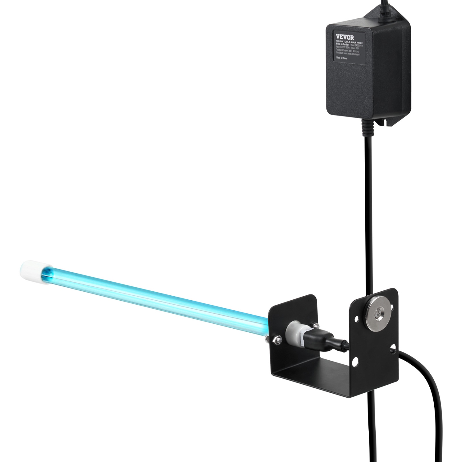 VEVOR 18W 14inch HVAC Air Purifier, UV UVC Light Coil Cleaner with Magnet in Duct for Ac Duct, Air Scrubber with 1 Replacement Bulb,HVAC UV lights