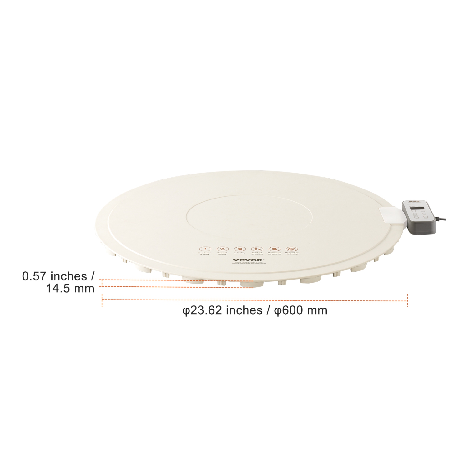 VEVOR Electric Warming Tray, Food Warming Mat for Buffet, Rollable & Portable Silicone Food Warmer with 4 Adjustable Temperature Settings, Auto