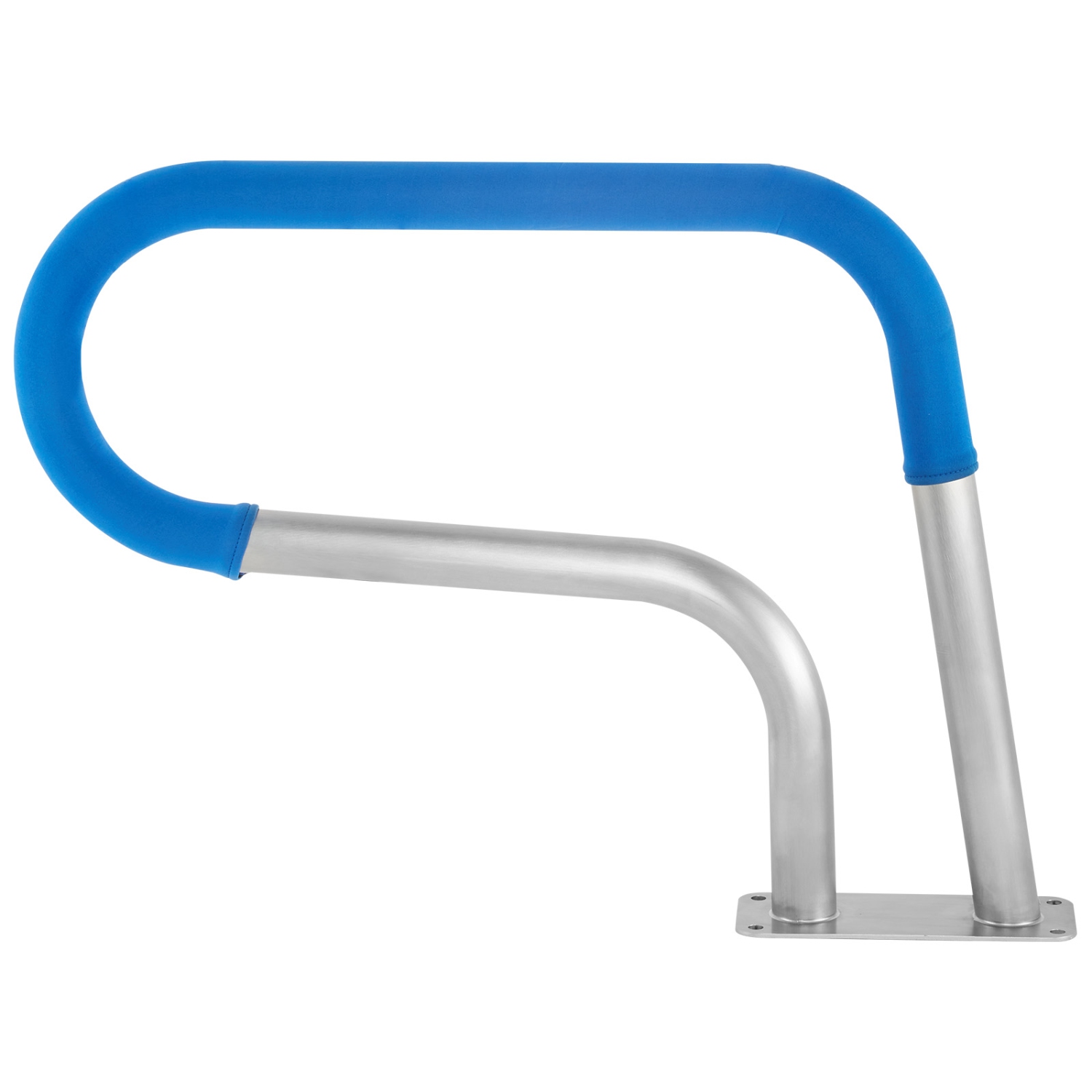 VEVOR 30x22 Pool Railing 304 Stainless Steel 250LBS Load Capacity Silver Rustproof Humanized Swimming Pool Handrail with Blue Grip Cover & M8 Drill