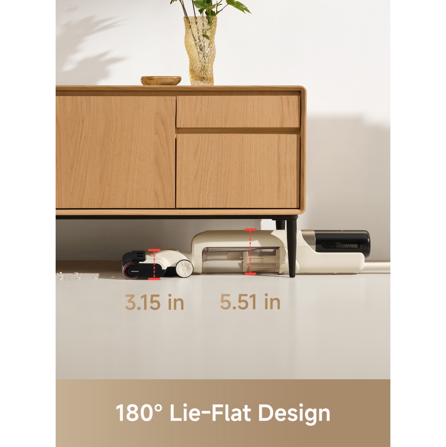 Mova K30 Mix Wet Dry Vacuum Cleaner, 4-in-1 Cordless Vacuum for Multi-Surface, 180° Lie-Flat Reach, 30Min 140°F Hot Air Drying, 0in Dual Edge,