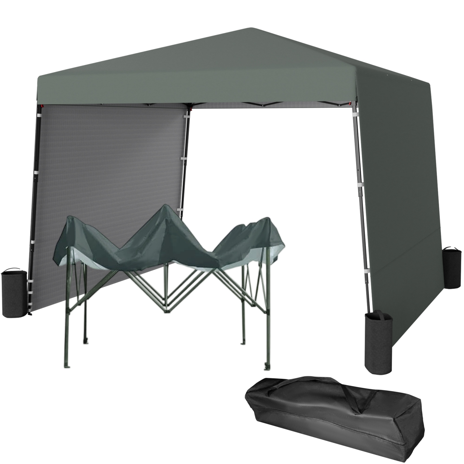 EROMMY 10x10 FT Commercial Canopy Tent - Waterproof UV Protection Sun Shade, 2 Sidewalls Included, Quick Setup Pop Up Tent for Vendors, Festivals,