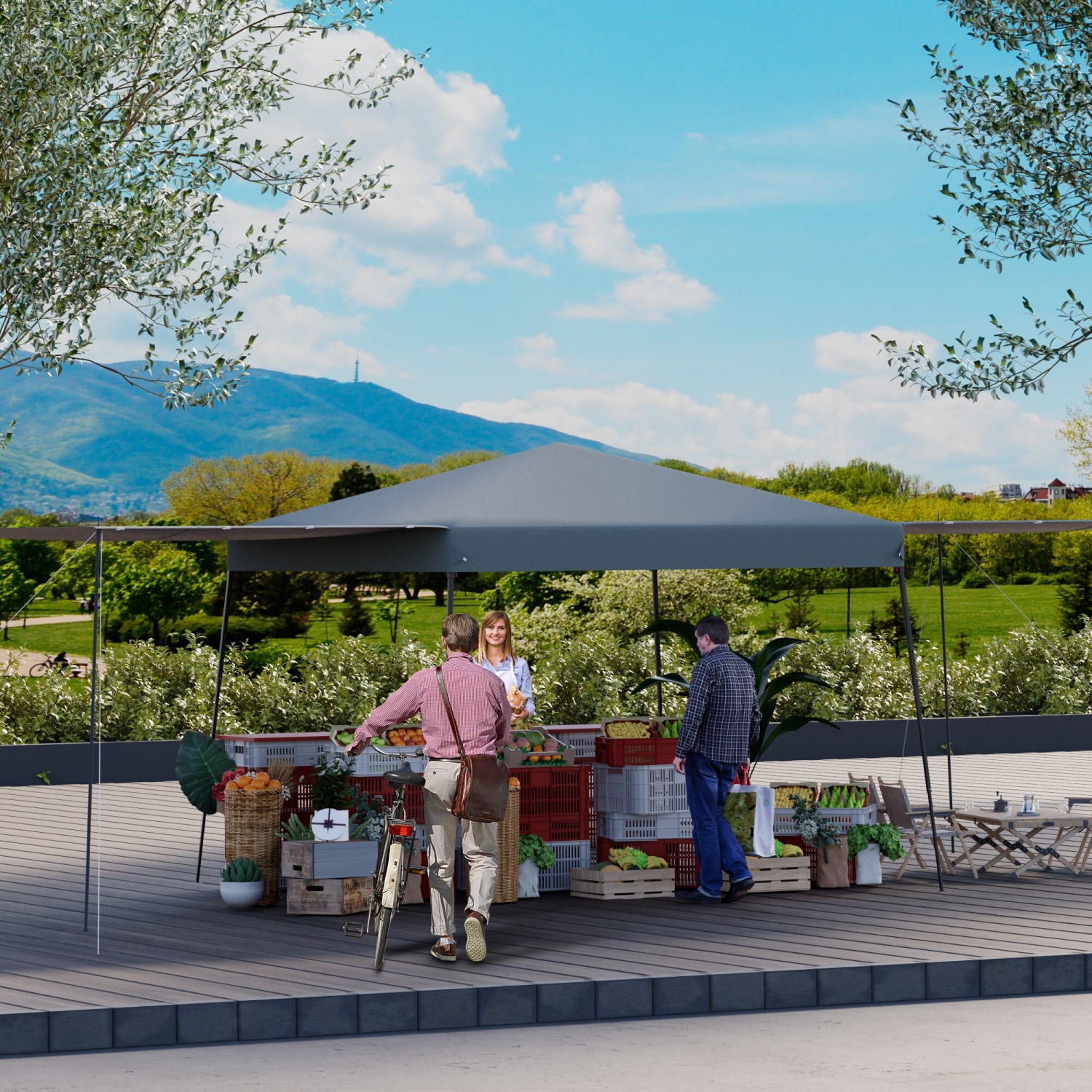 EROMMY 10x10 FT Commercial Canopy Tent - Waterproof UV Protection Sun Shade, 2 Sidewalls Included, Quick Setup Pop Up Tent for Vendors, Festivals,