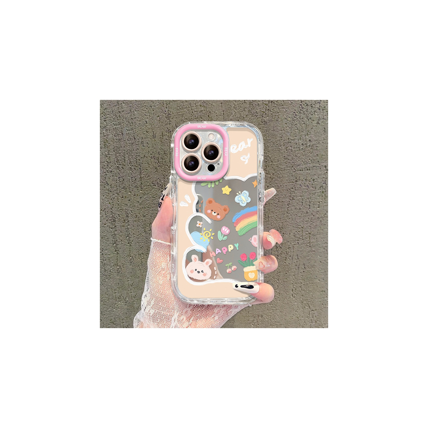 Étui pour téléphone avec miroir Graffiti Bear 13