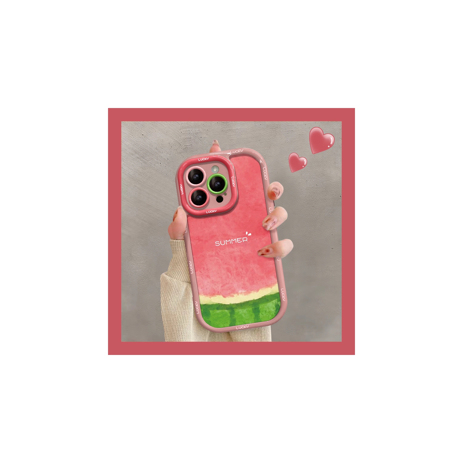 Étui antichoc en silicone Summer Watermelon pour téléphone