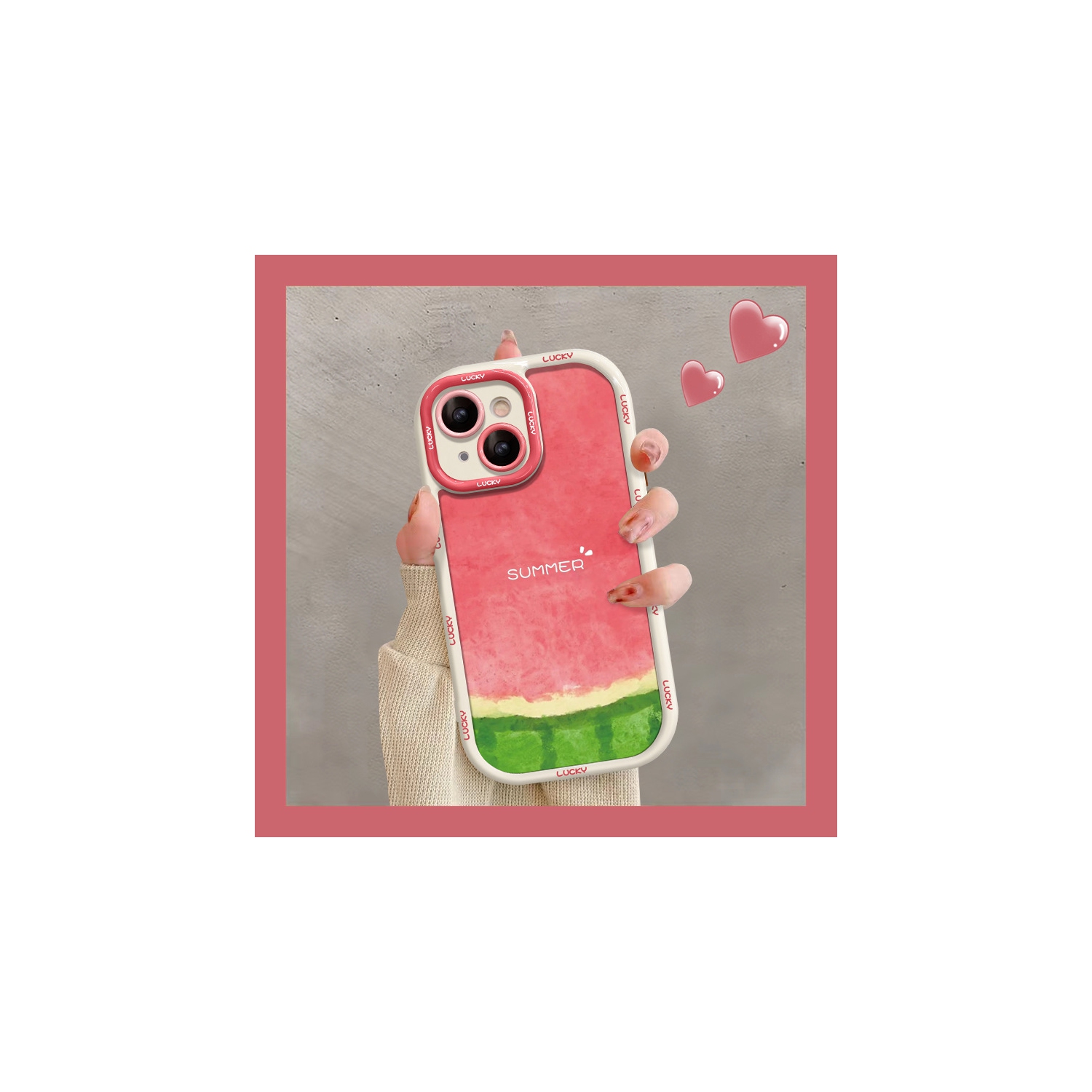 Étui antichoc en silicone Summer Watermelon pour téléphone