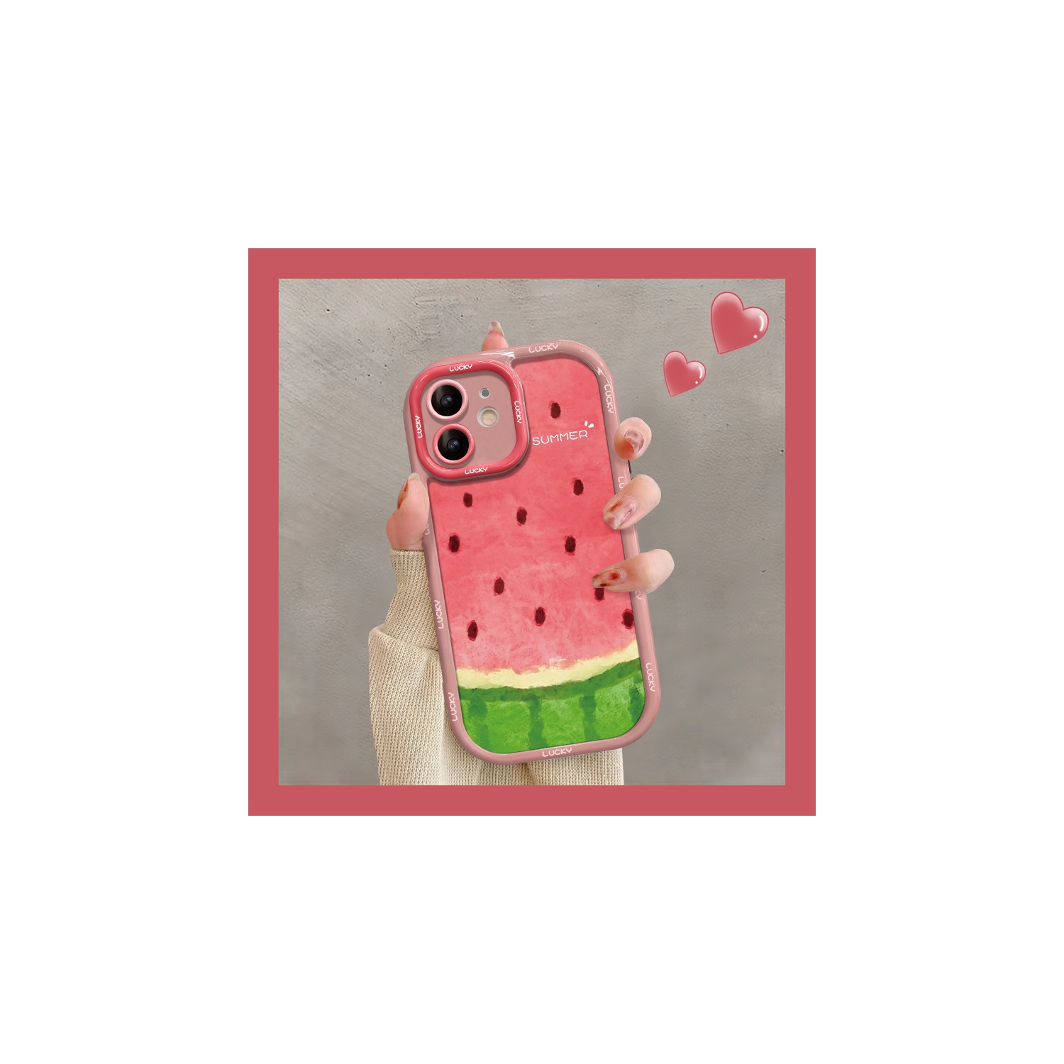 Étui antichoc en silicone Summer Watermelon pour téléphone