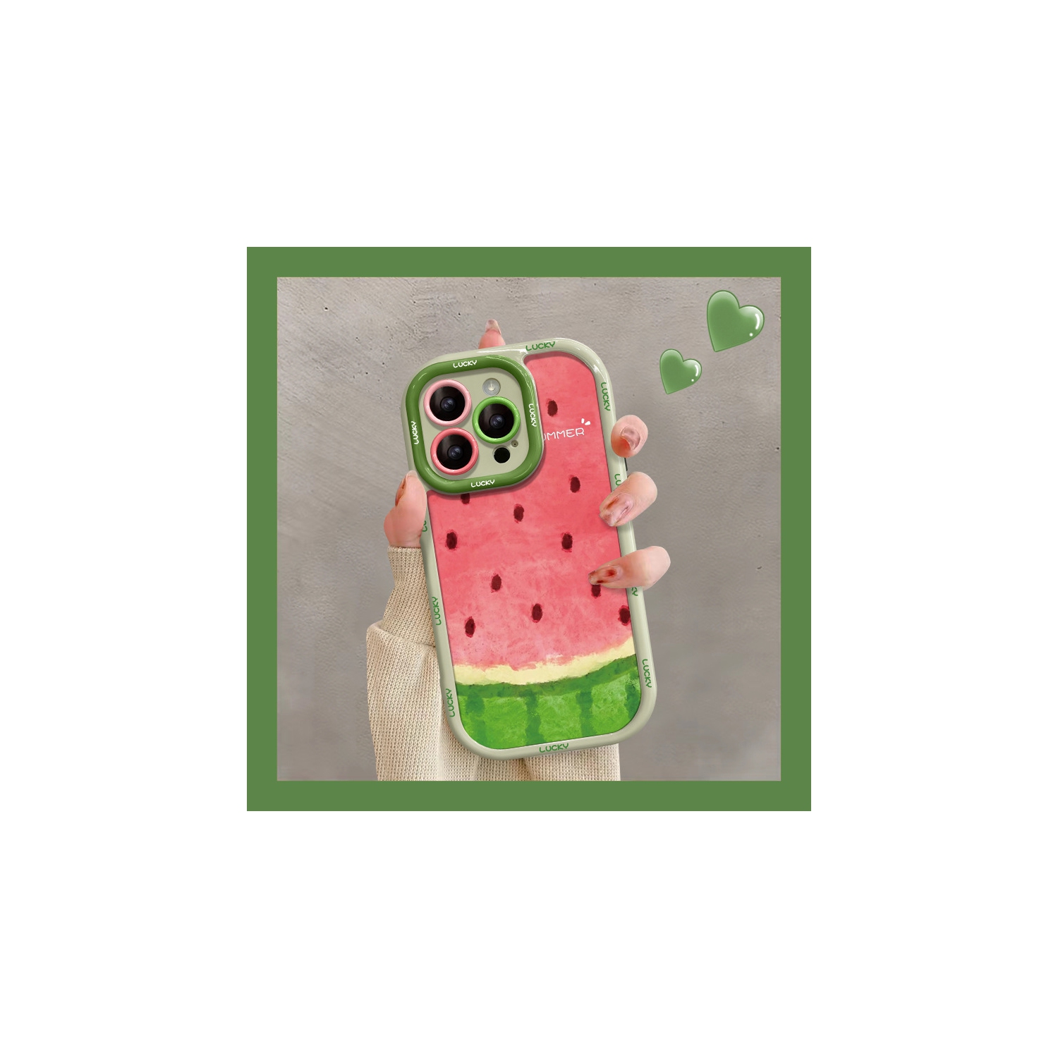 Étui antichoc en silicone Summer Watermelon pour téléphone