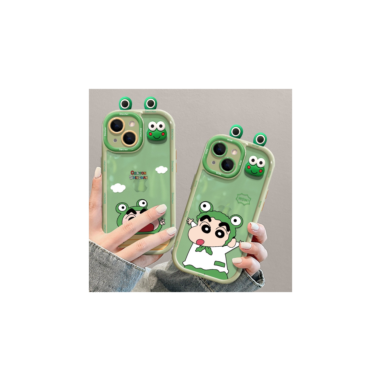 Étui pour téléphone en forme de grenouille de 3D