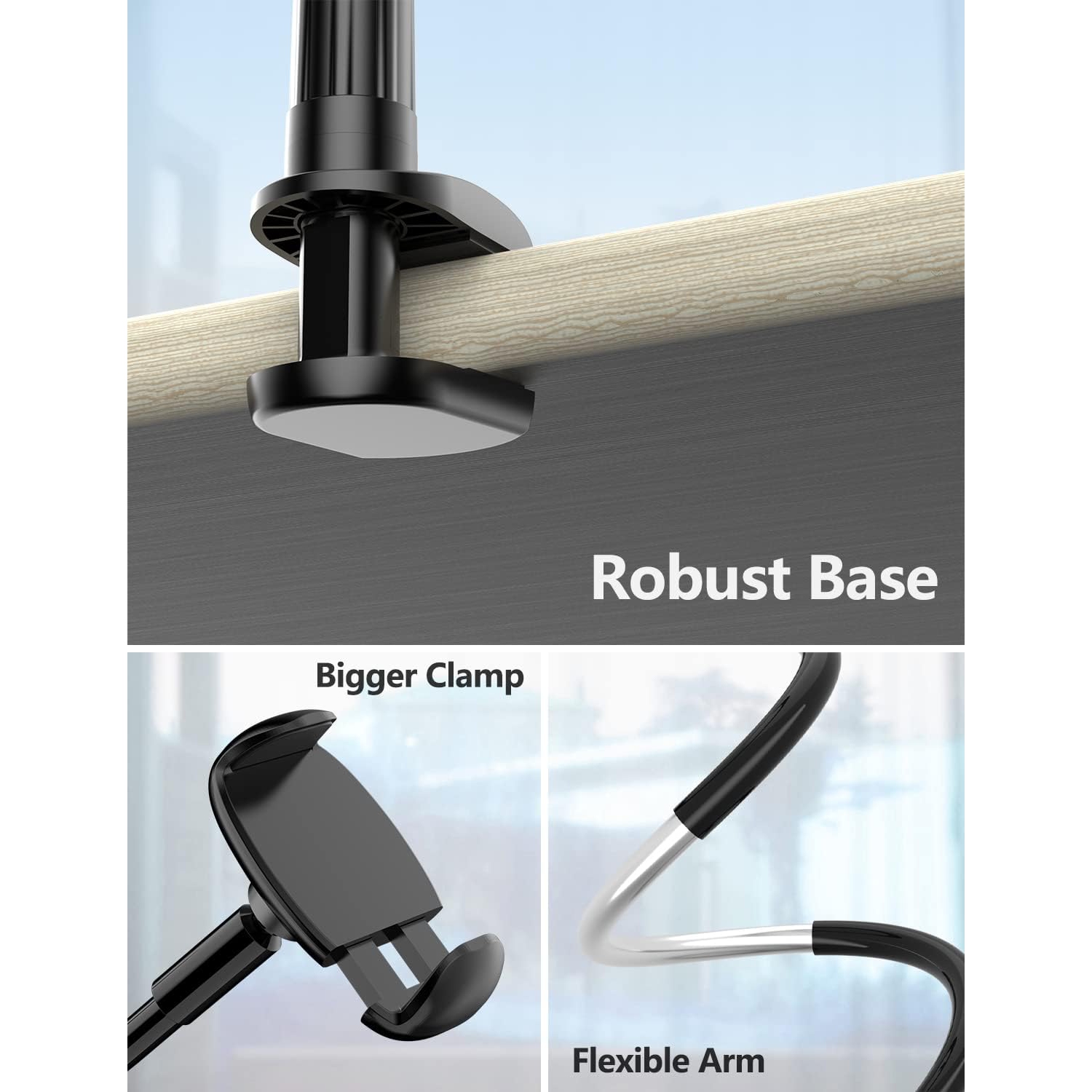 Spiral base desktop universal multi-functional lazy mobile phone holder bed lying watch TV tablet holder100cm