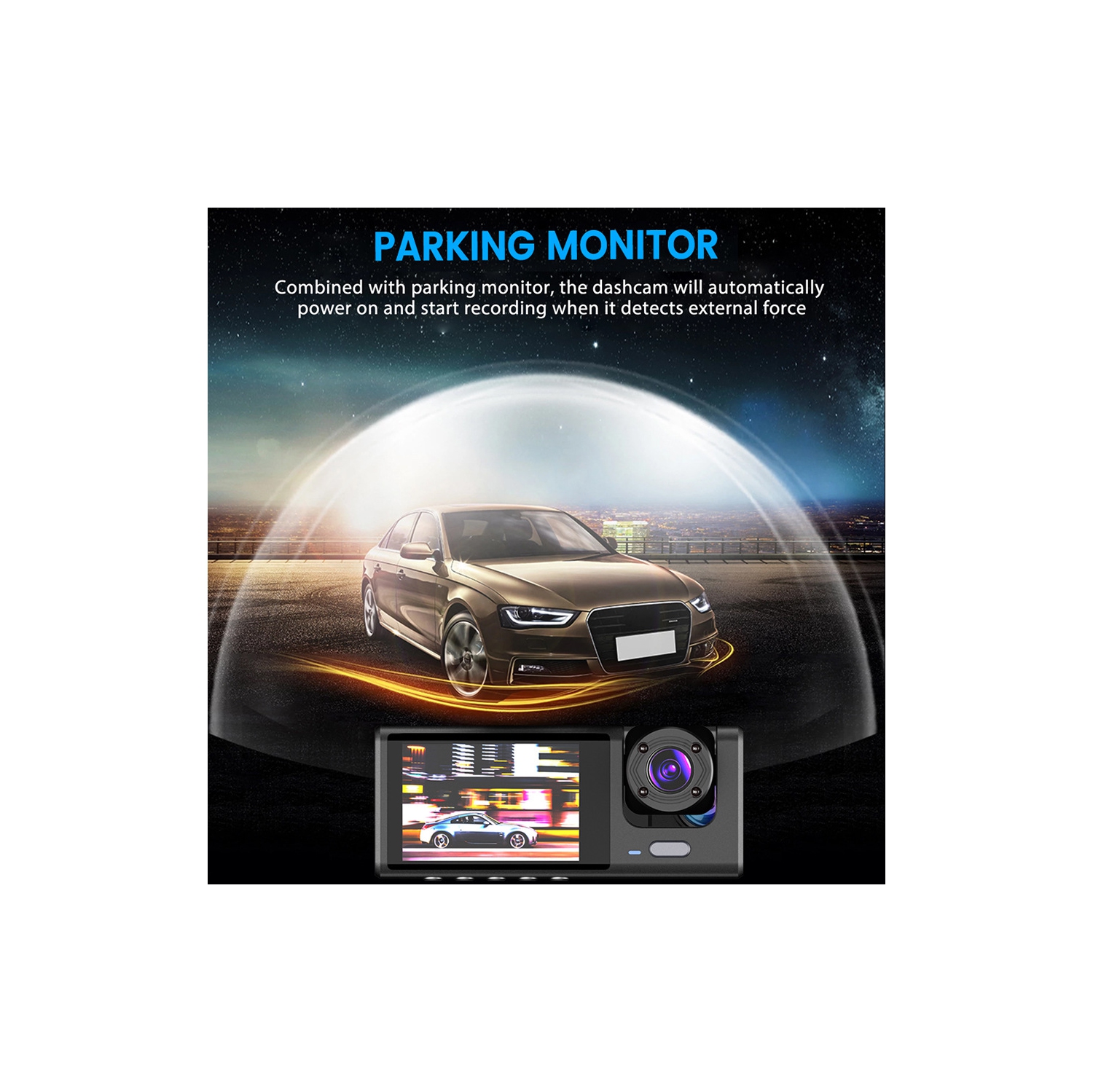 Dash Cam Front and Rear Inside, 720P Dash Camera for Cars, Dashcam Two Way Car Camera