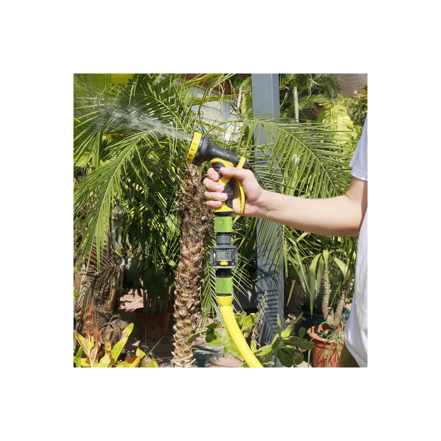 Débitmètre d'eau numérique, compteur d'eau pour VR pour arrosage extérieur, irrigation