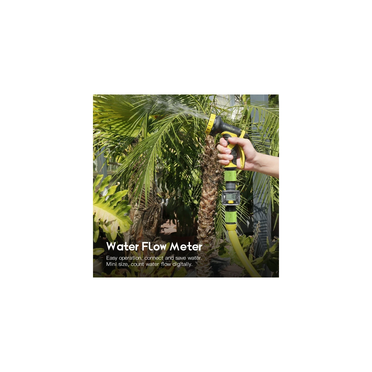 Débitmètre d'eau numérique, compteur d'eau pour VR pour arrosage extérieur, irrigation