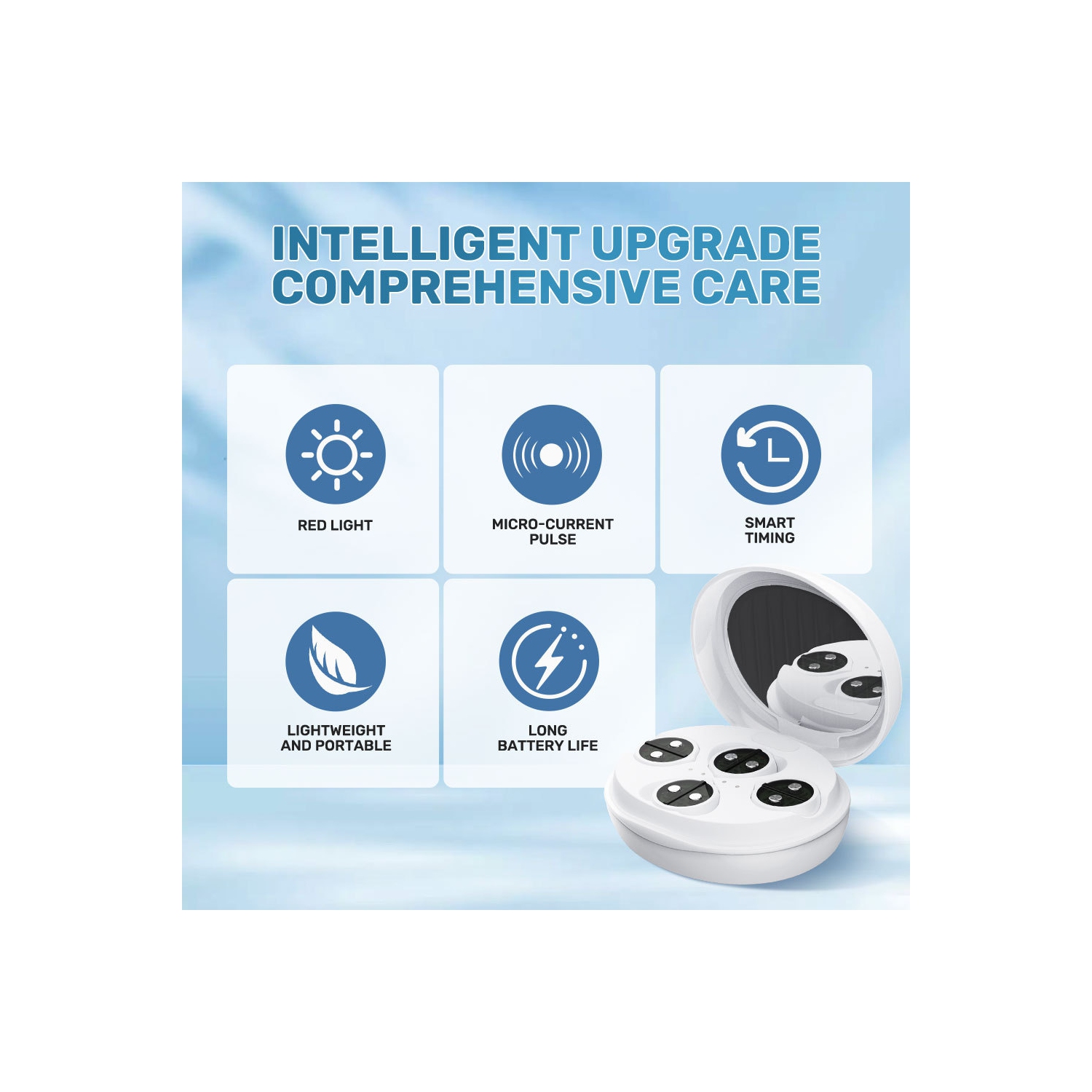 Red Light Facial Micro-current Pulse Massage Skin Rejuvenation Beauty Improvement Facial Fine Lines Massager