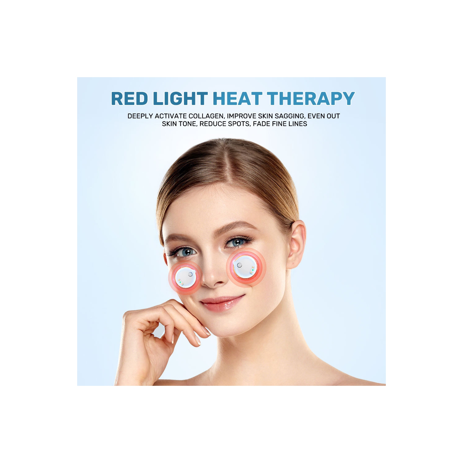 Red Light Facial Micro-current Pulse Massage Skin Rejuvenation Beauty Improvement Facial Fine Lines Massager