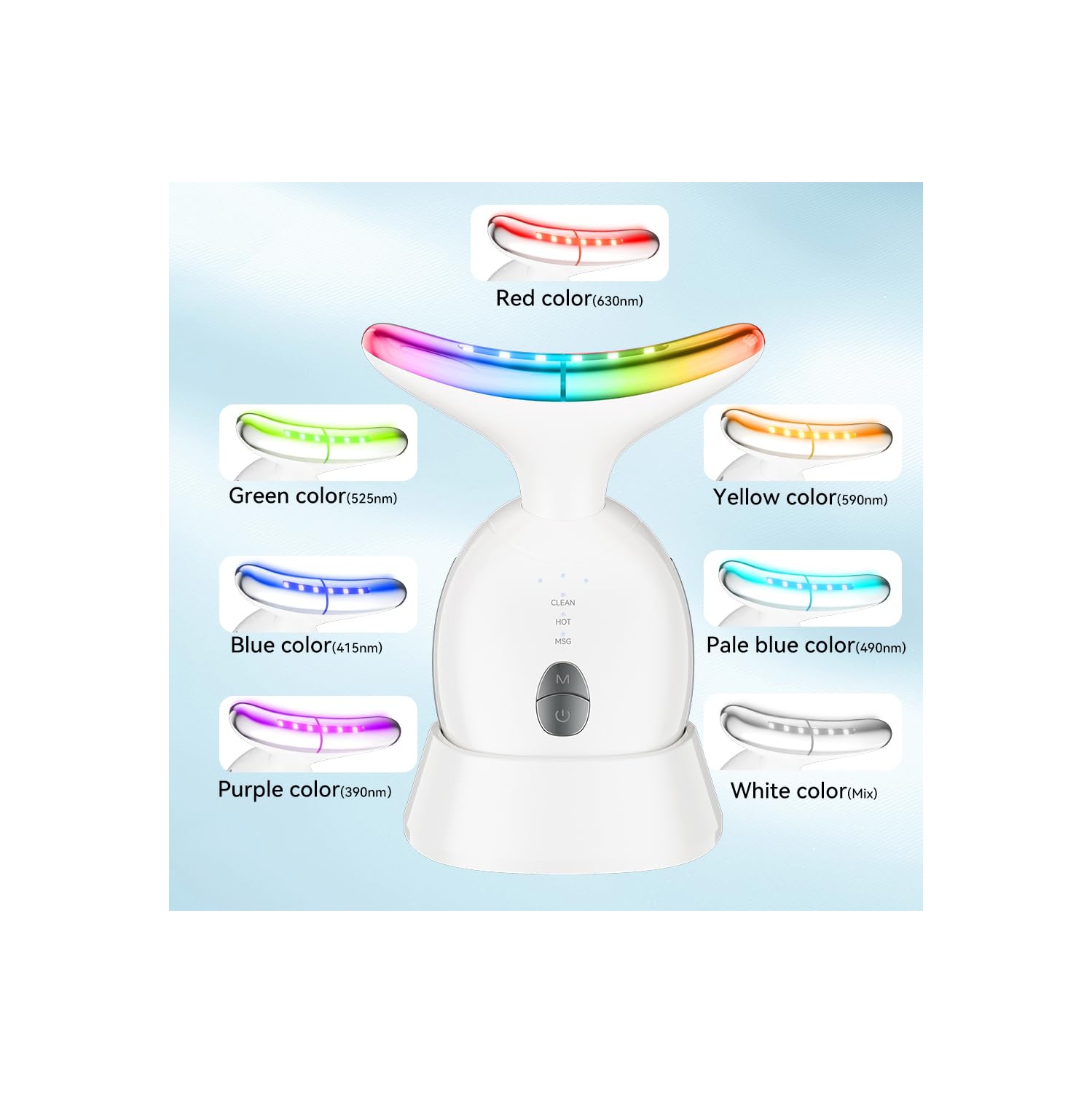 Face & Neck Massager Tool,7-in-1 Facial Massager,Face Sculpting Tool with Thermals,3 Modes Portable Face Neck Beauty Device for Skin Care