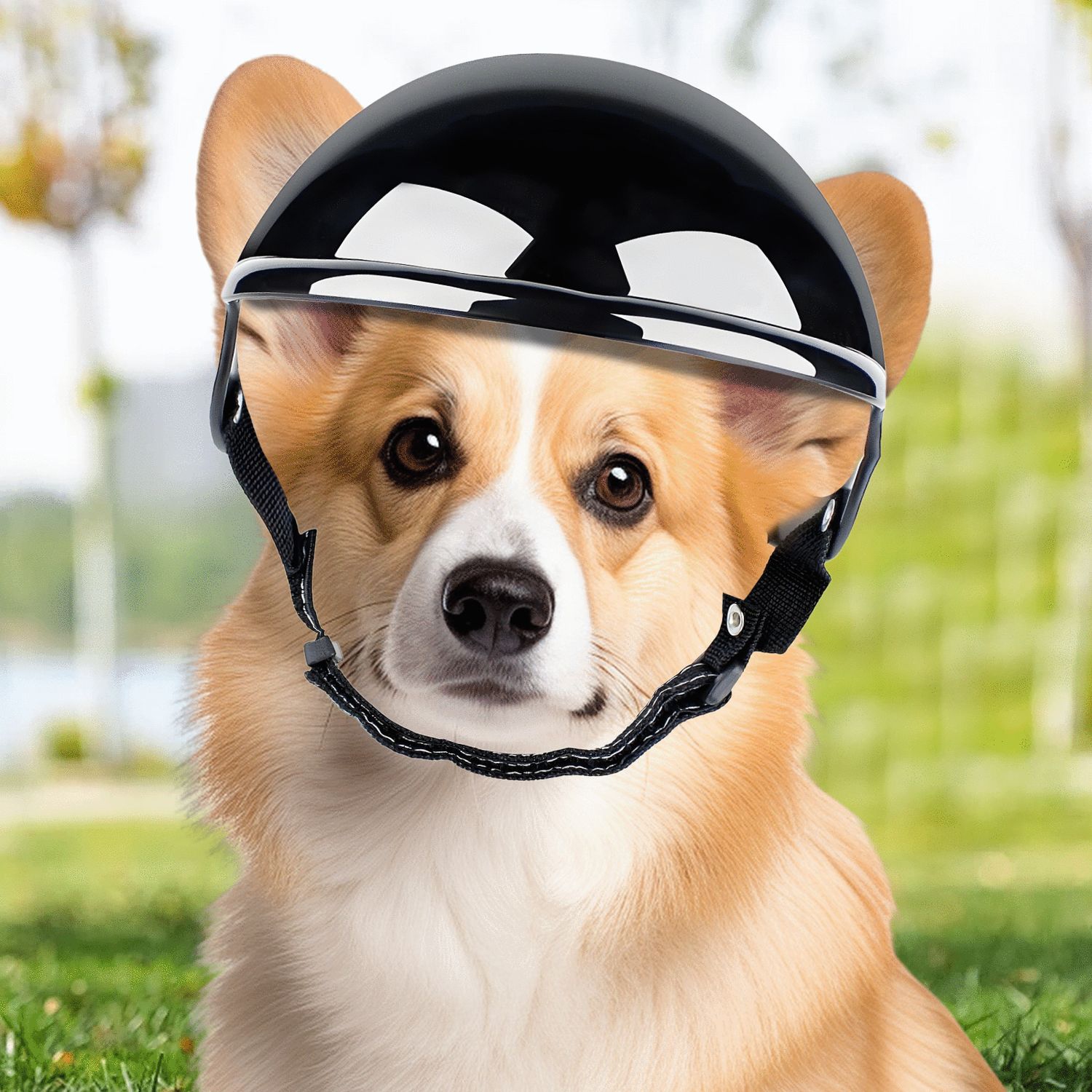 Casques pour chiens de grande taille Casques avec oreilles pour motocyclette Casques pour chiens Multi-Sport Casque pour chiens d'extérieur