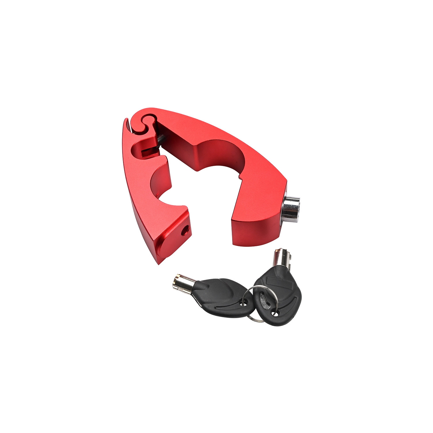 Verrou de guidon pour moto, verrou antivol pour bicyclette, verrou de sécurité pour embrayage de frein de guidon de moto - rouge