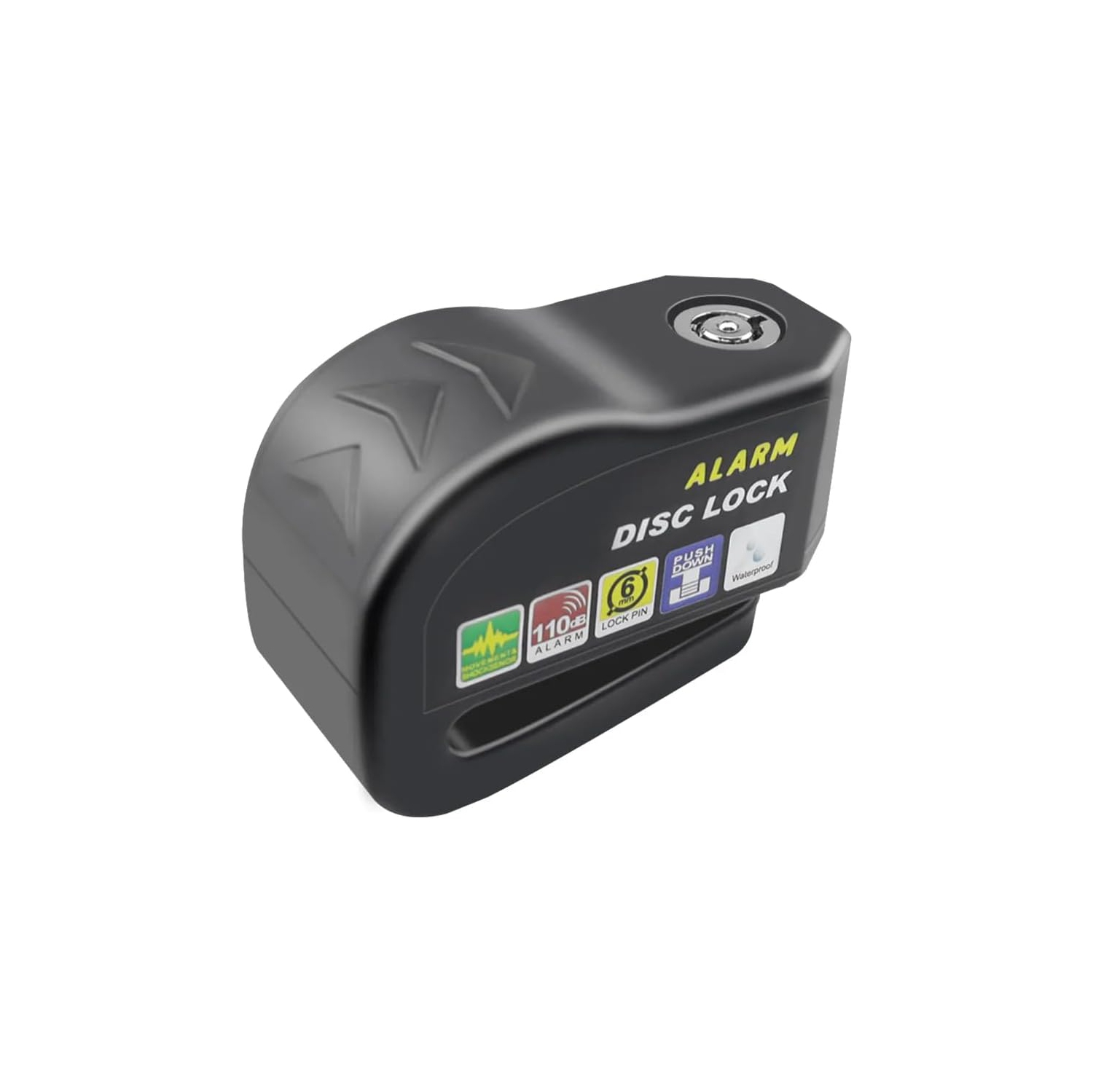 Verrou de frein à disque, alarme très robuste de 110 dB antivol pour moto/vélo, verrou de disque de sécurité robuste avec clé pour motocyclettes,