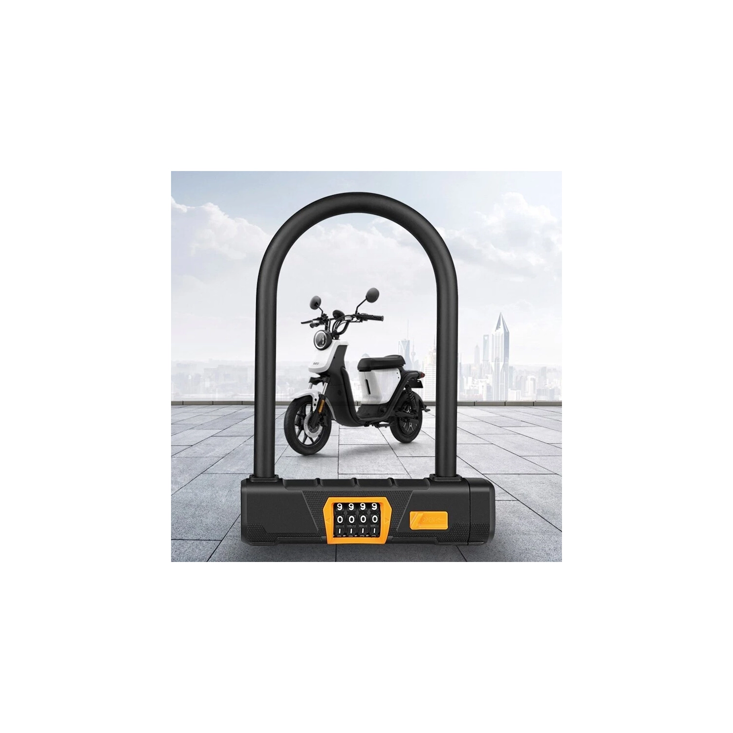 Motorcycle lock Battery electric car lock Anti-theft mountain bike lock Bicycle anti-hydraulic shear U-shaped password lock