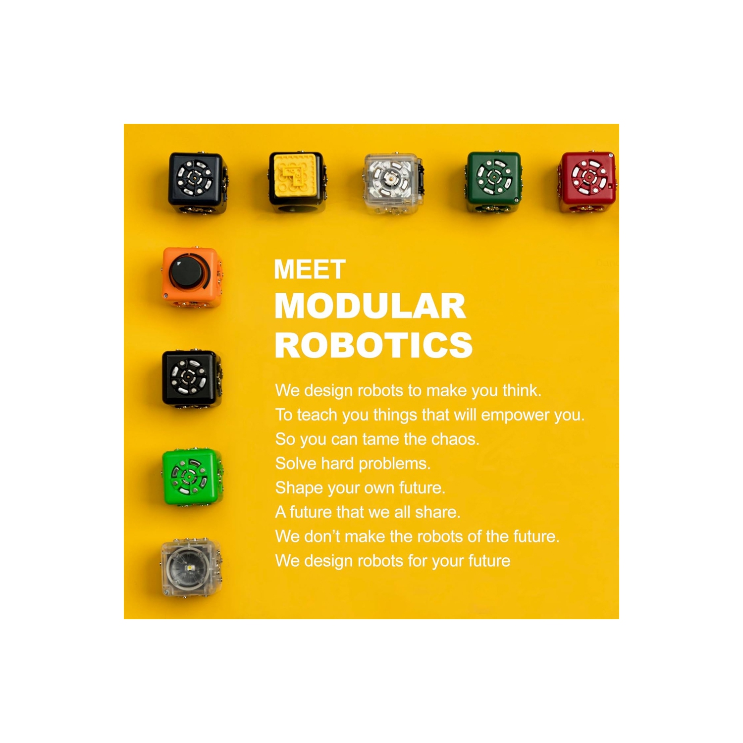 Blocs cubiques robots avec lampe de poche modulaire - Cube robotisé STIM pour robotique à la maison et en classe - 4 ans et plus