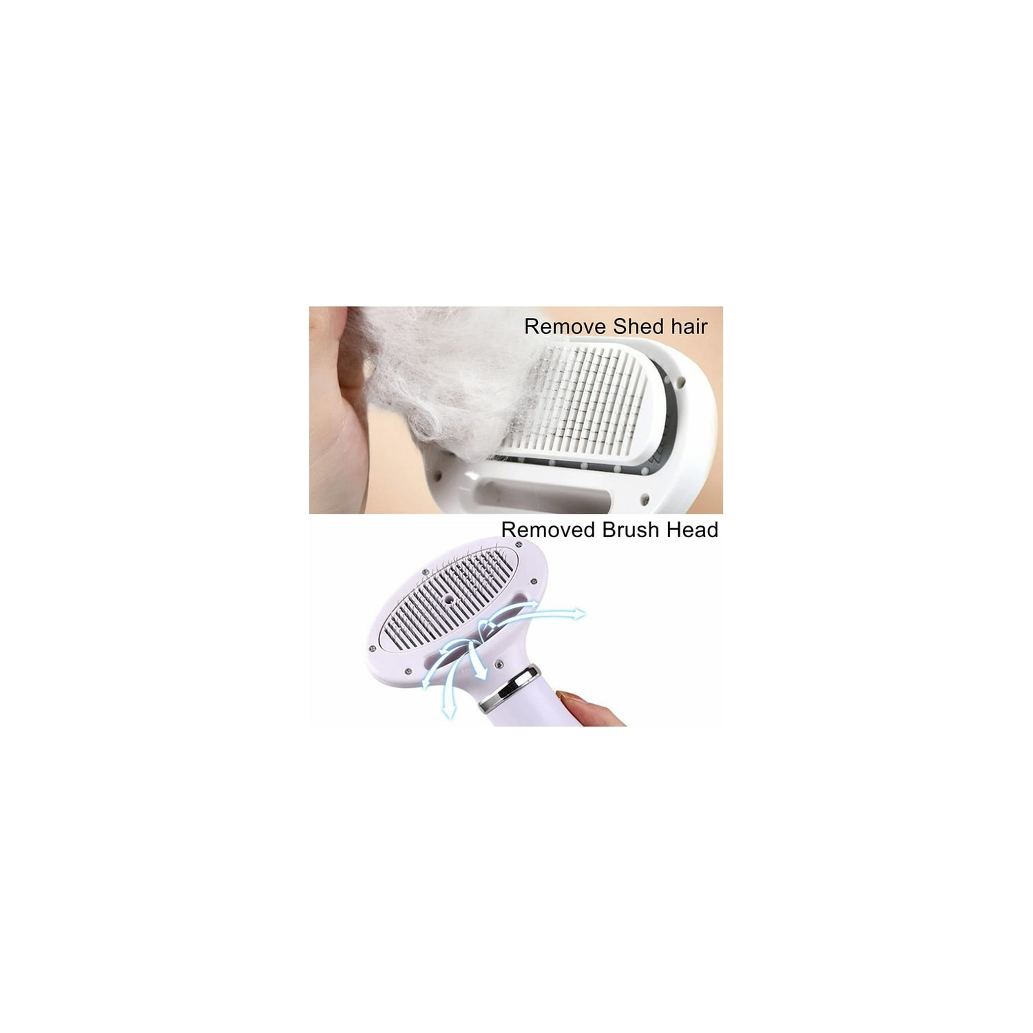 Sèche-cheveux et brosse pour animaux 2-en-1 – 3 réglages de température, silencieux 60&nbsp;dB, sans danger pour les chiens et les chats – Démêlage