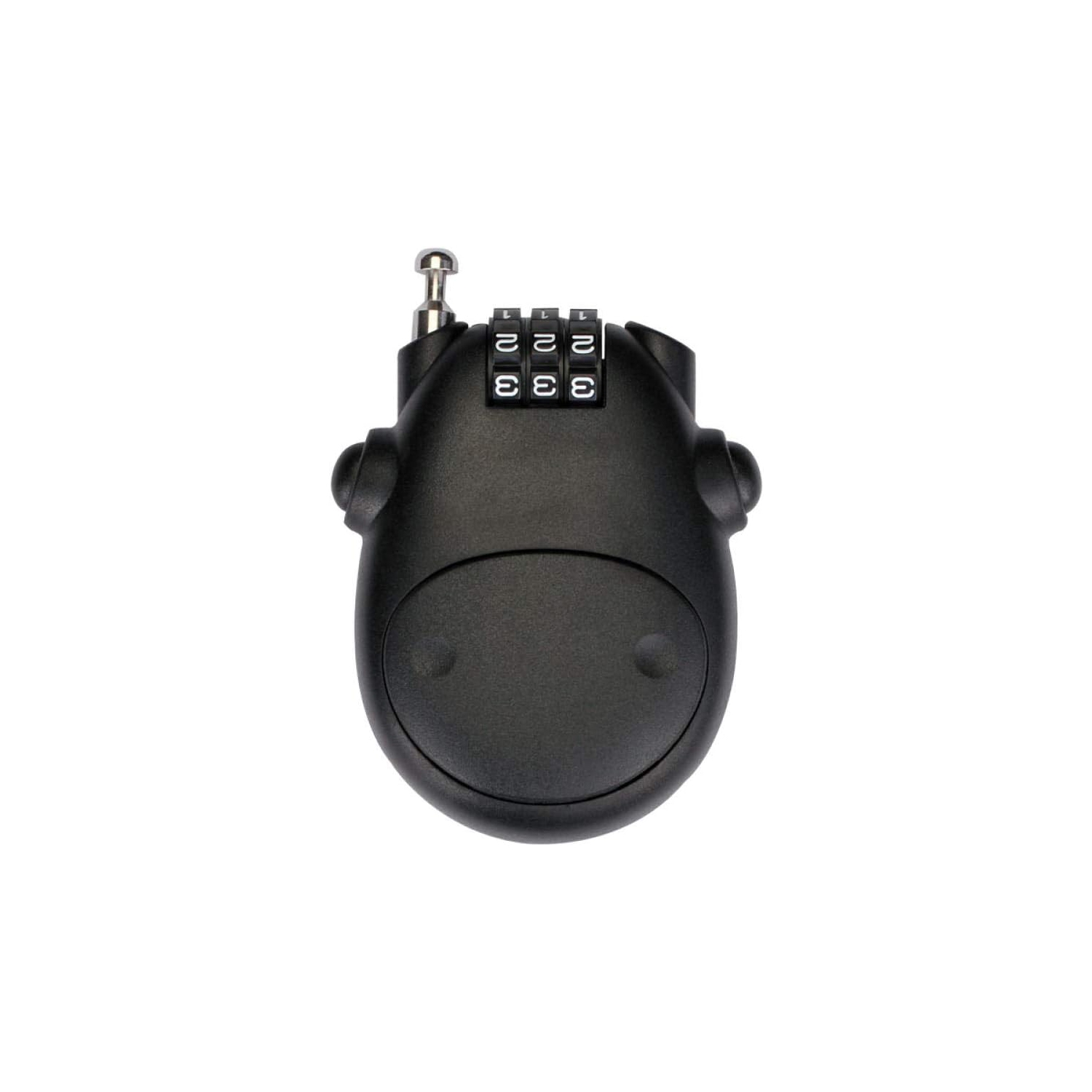 Three-digit password steel wire rope helmet lock, retractable cow lock, anti-theft motorcycle lock—black