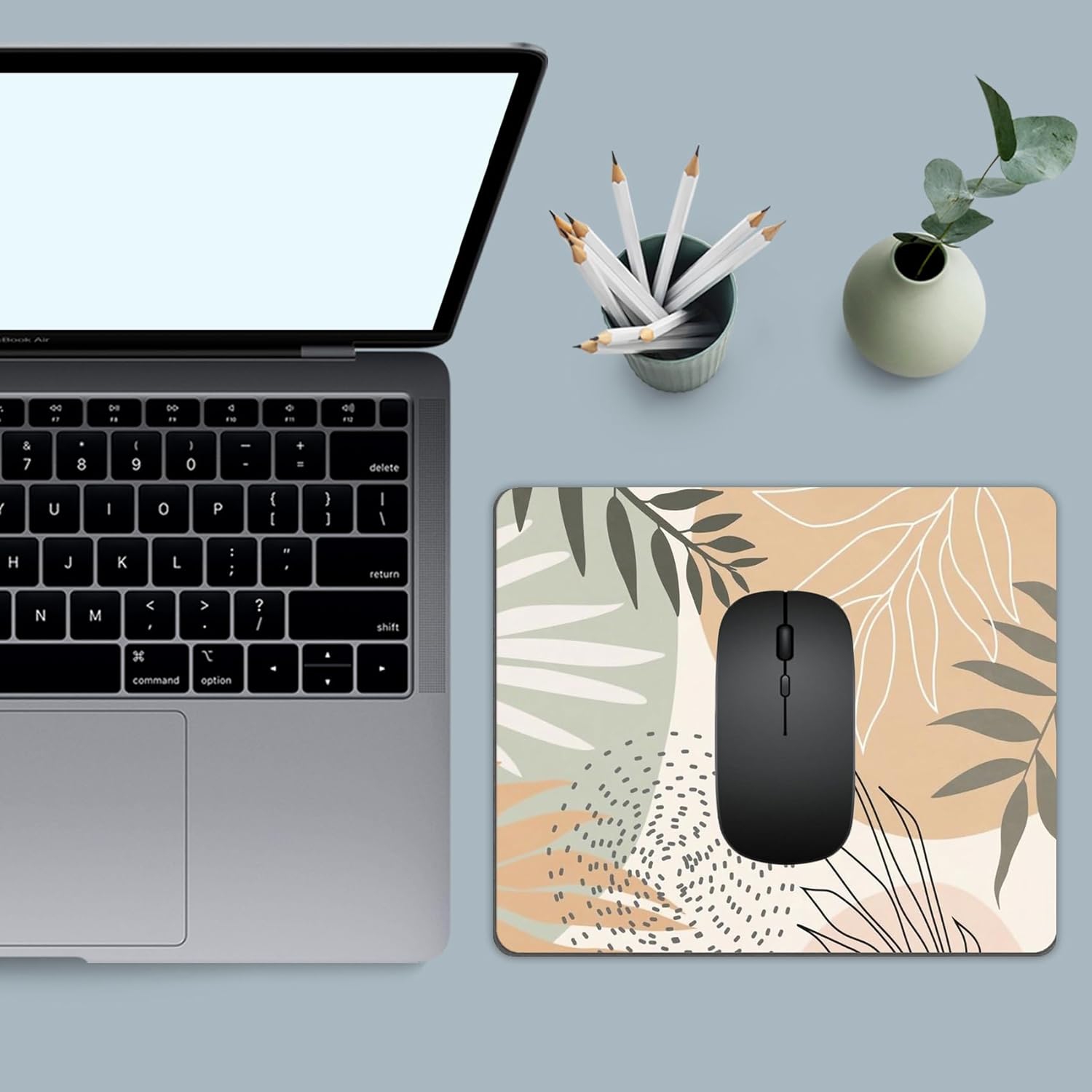 Mouse Pad, Square Mousepad, Personalized Premium-Textured, Non-Slip Rubber Base Mouse Mat, Waterproof Gaming Mouse Pad for Wireless Mouse, Computers,