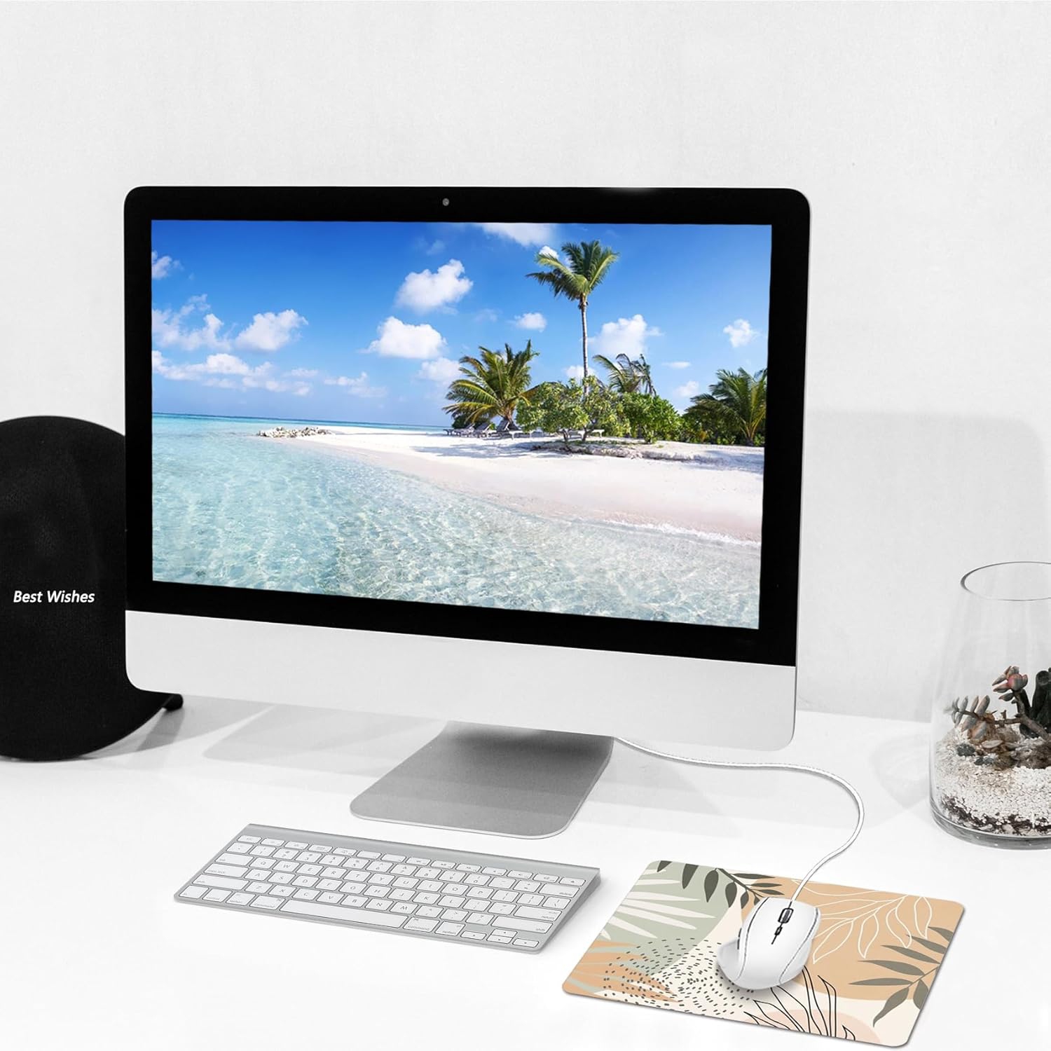 Mouse Pad, Square Mousepad, Personalized Premium-Textured, Non-Slip Rubber Base Mouse Mat, Waterproof Gaming Mouse Pad for Wireless Mouse, Computers,