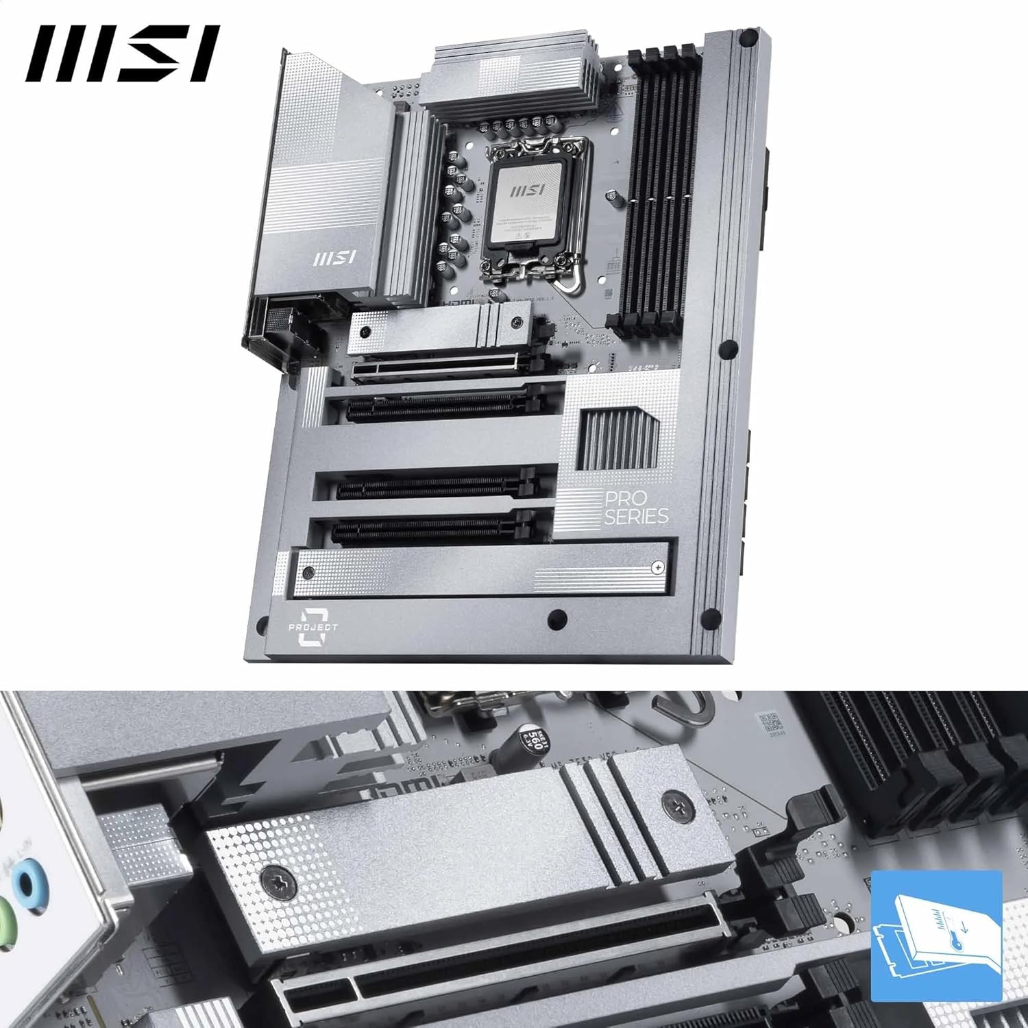 MSI PRO Z890-S WIFI PZ w/ DDR5, PCIe 5.0 x16 Slot, Triple M.2 Slots, 7.1 Audio, Thunderbolt 4, 2.5Gb LAN, Wi-Fi 7, Bluetooth 5.4