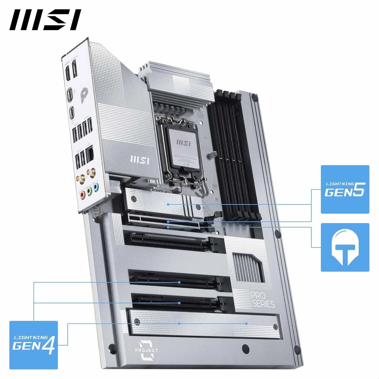 MSI PRO Z890-S WIFI PZ w/ DDR5, PCIe 5.0 x16 Slot, Triple M.2 Slots, 7.1 Audio, Thunderbolt 4, 2.5Gb LAN, Wi-Fi 7, Bluetooth 5.4