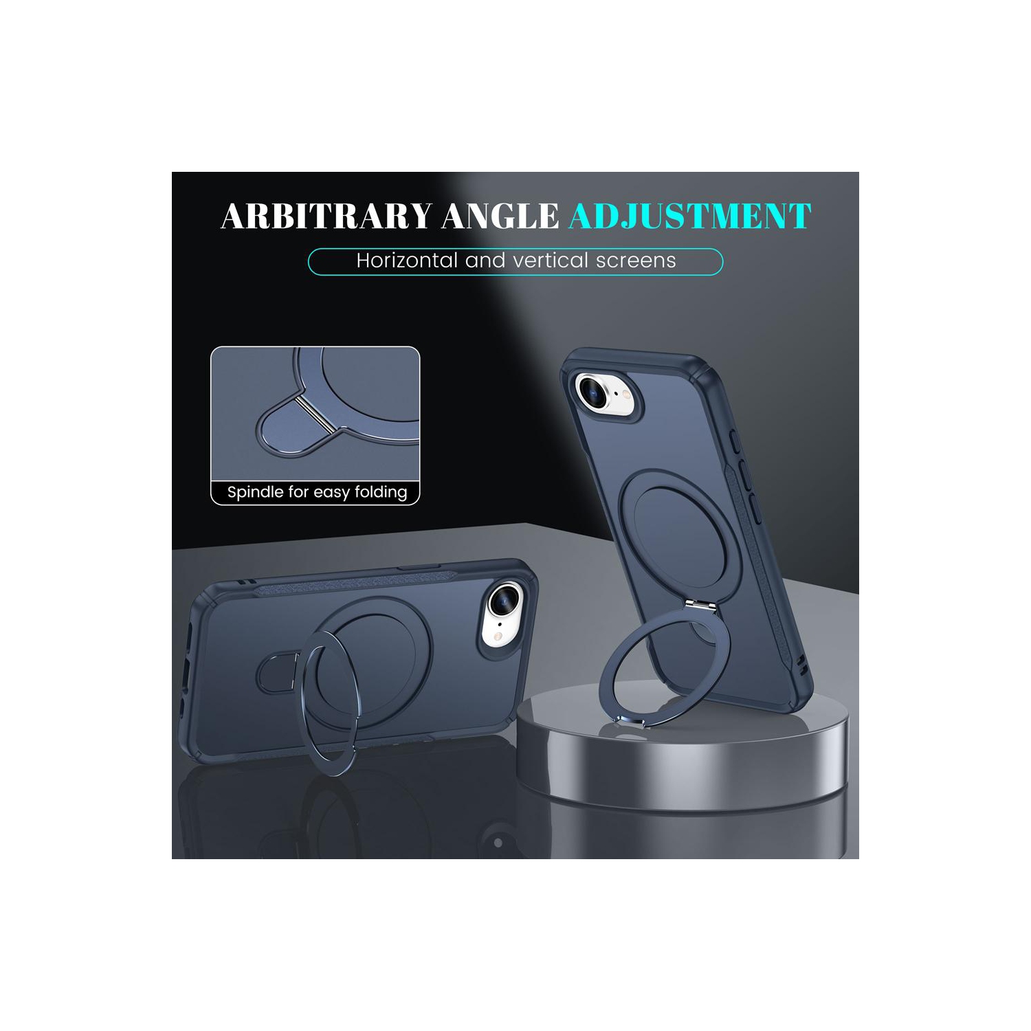 XCRS – Étui magnétique Vivid pour téléphone avec béquille rotative invisible, étui MagSafe pour iPhone 16e 2025 d'Apple