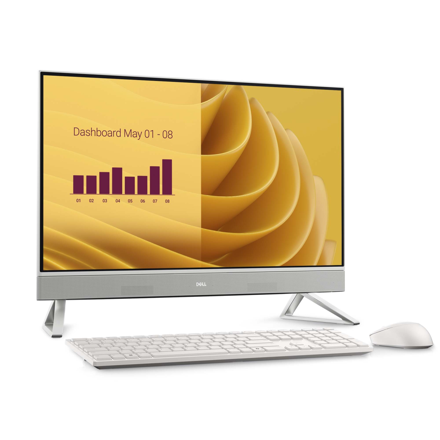 Dell Ec27250 27" All-In-One PC with Intel® Core™ 7-150U Processor, 1TB SSD, 32 GB RAM, NVIDIA® GeForce® MX570A Graphics, Windows 11 Pro - White