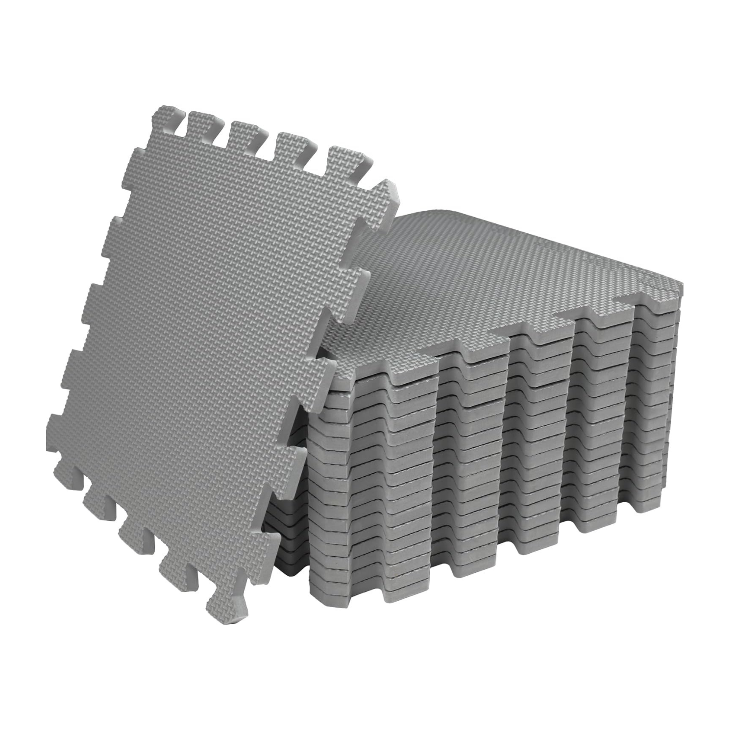 Mehiaz 18 Tiles Gym Floor Mat, EVA Foam Puzzle Gym Mat, High-Density Interlocking Foam Floor Tiles for Home Gym, Play Workout Garage Kitchen