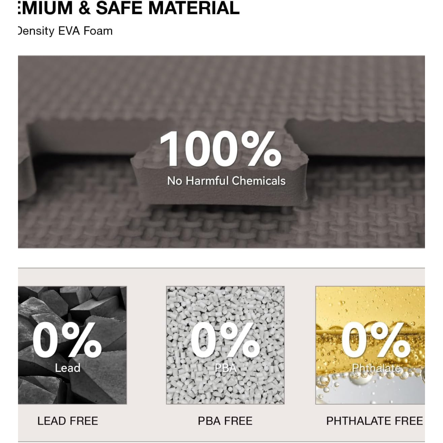 Mehiaz 18 Tiles Gym Floor Mat, EVA Foam Puzzle Gym Mat, High-Density Interlocking Foam Floor Tiles for Home Gym, Play Workout Garage Kitchen