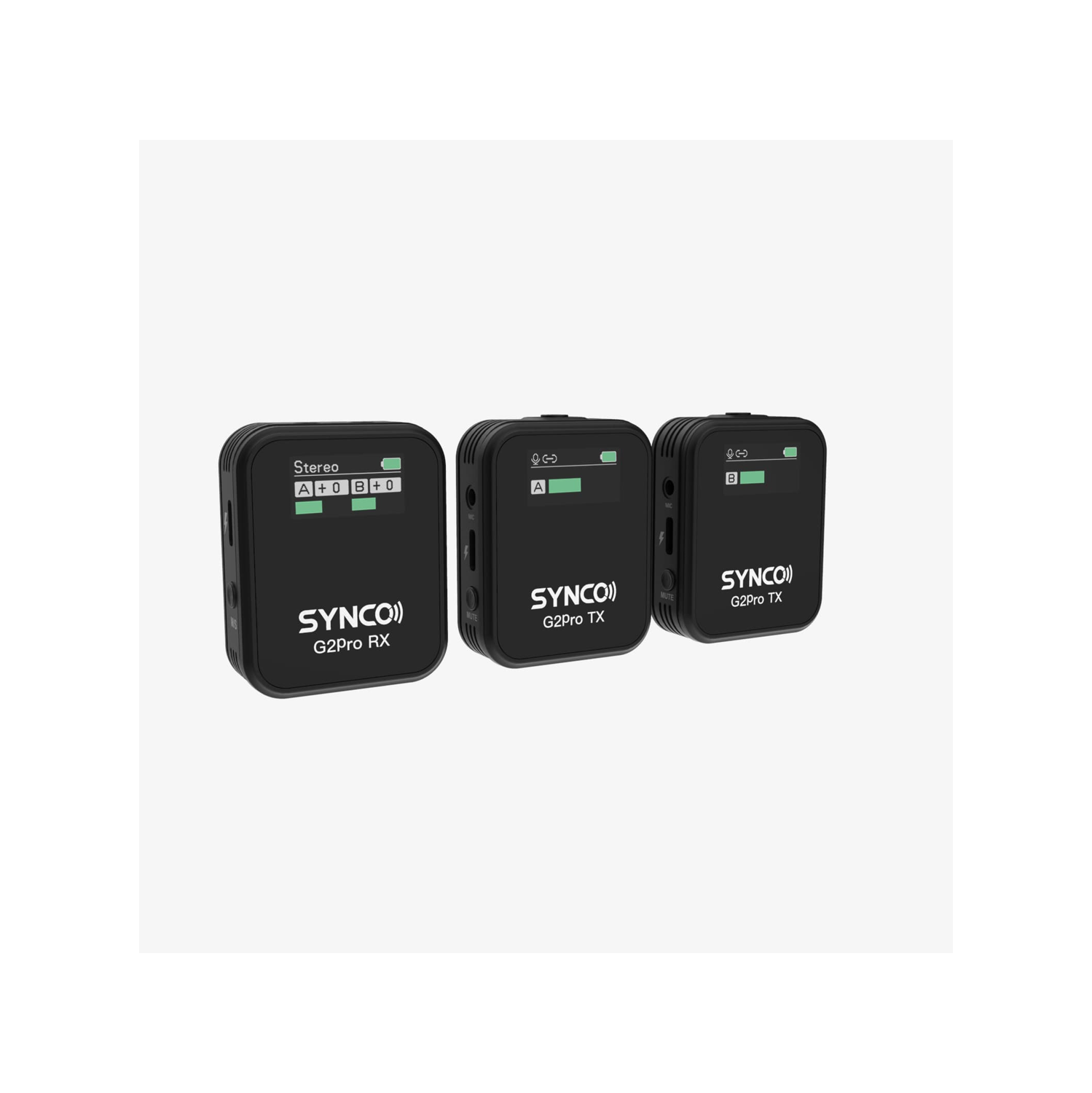 SYNCO – Micro-cravate sans fil, G2(A2) Pro 2.4G double micro-cravate avec étui 656 pi 8H pour Vlog Live Stream en ligne YouTube pour appareil photo