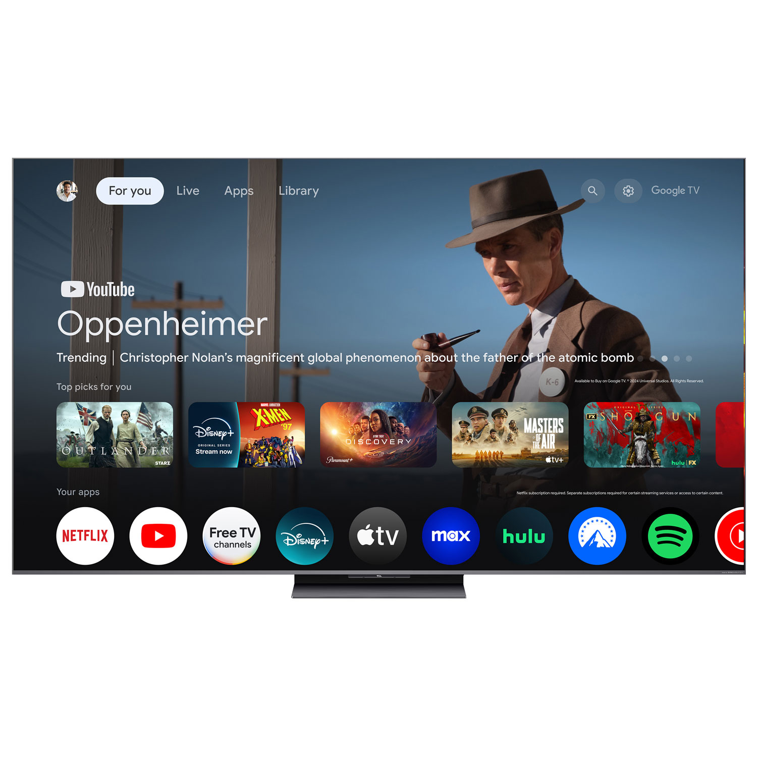 Téléviseur intelligent Google mini-DEL HDR UHD 4K série QM8K de 65 po de TCL - 2025