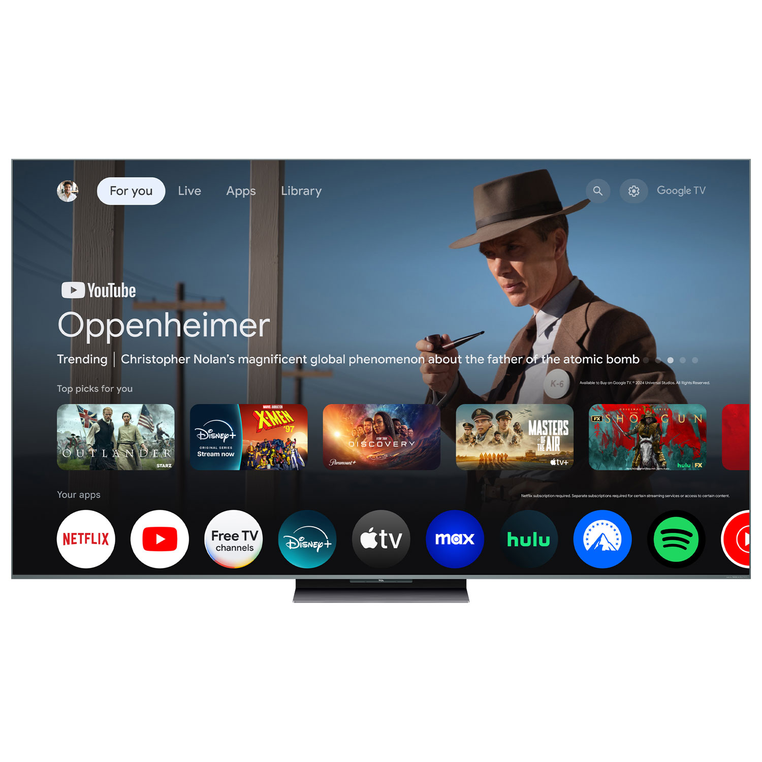 Téléviseur intelligent Google mini-DEL HDR UHD 4K série QM9K de 65 po de TCL - 2025