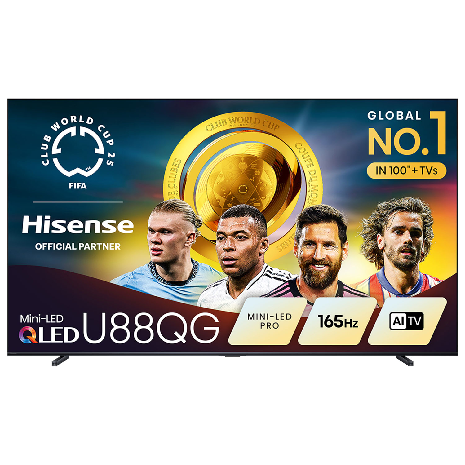 Hisense 100" U88QG Series 4K UHD HDR Mini-LED QLED Pro Smart Google TV (100U88QG) - 2025
